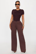 Margot Classic Color Trouser Jean - Brown