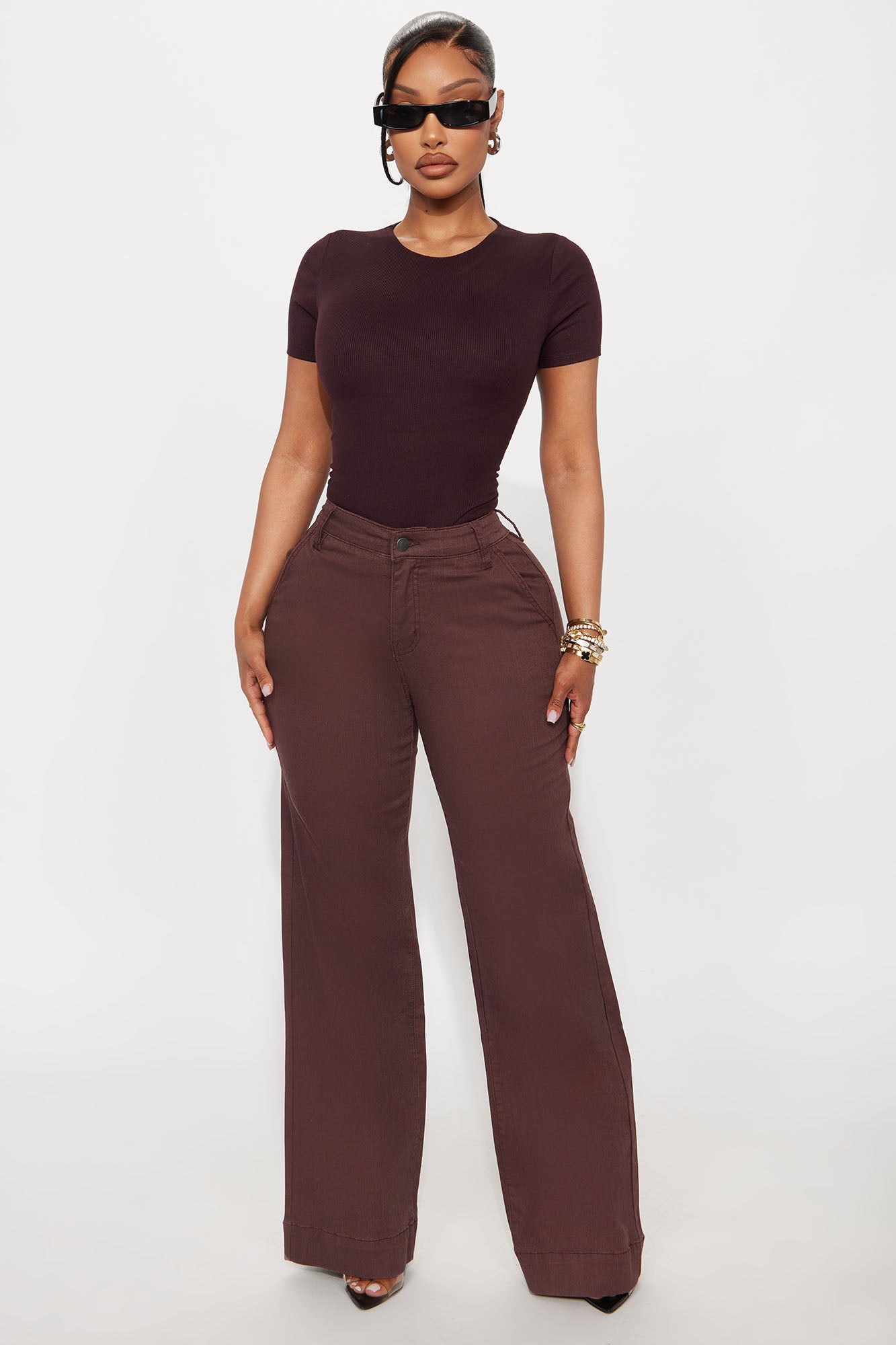 Margot Classic Color Trouser Jean - Brown