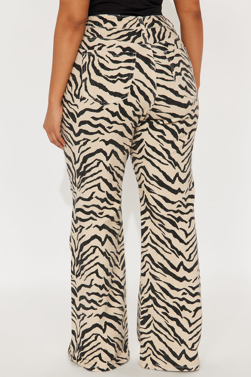 Tall Savanna High Rise Printed Flare Jeans - Cream/combo