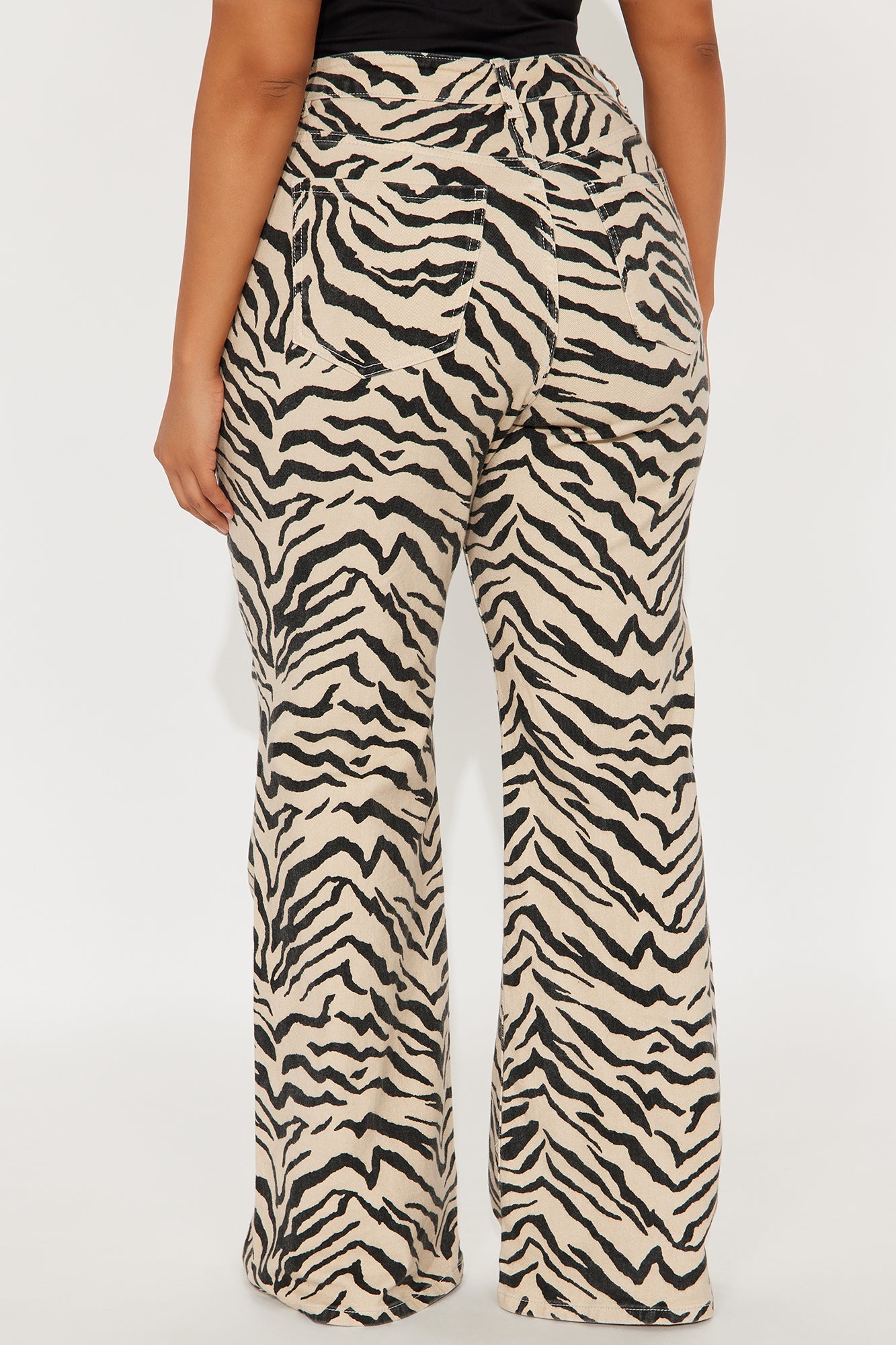 Tall Savanna High Rise Printed Flare Jeans - Cream/combo