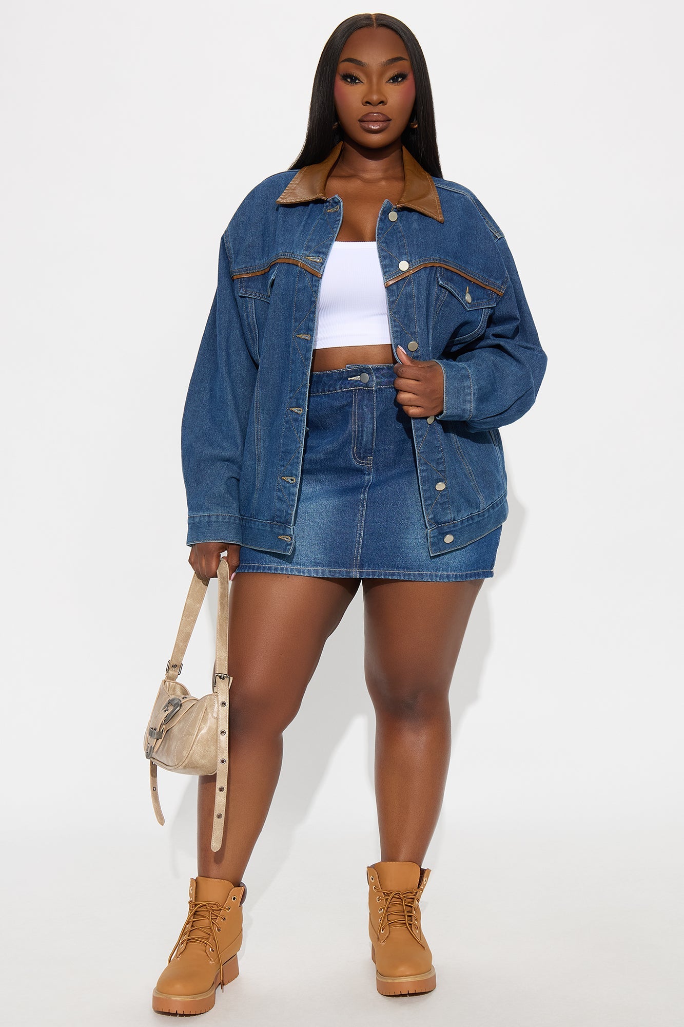 Everyday Oversized Denim Barn Jacket - Dark Wash
