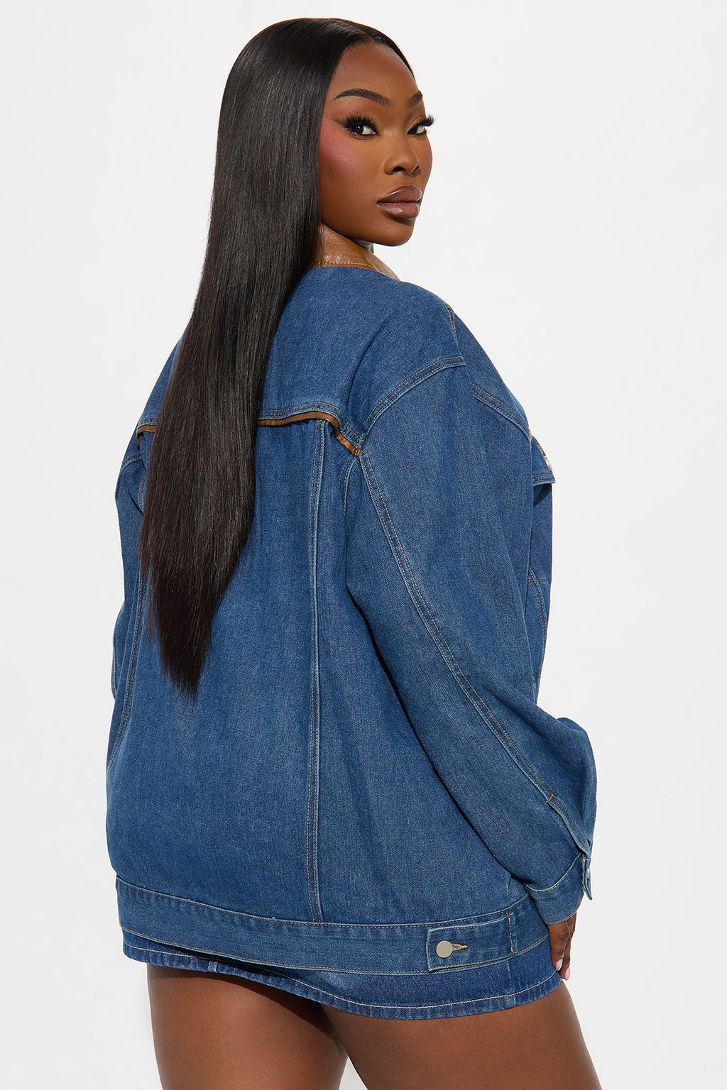 Everyday Oversized Denim Barn Jacket - Dark Wash