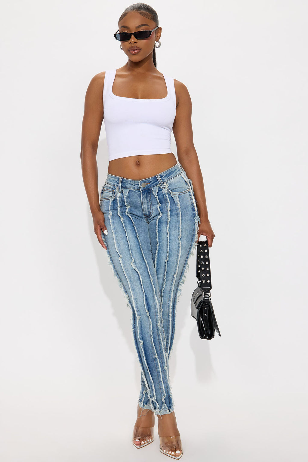 La Palma Low Rise Skinny Jeans - Medium Wash