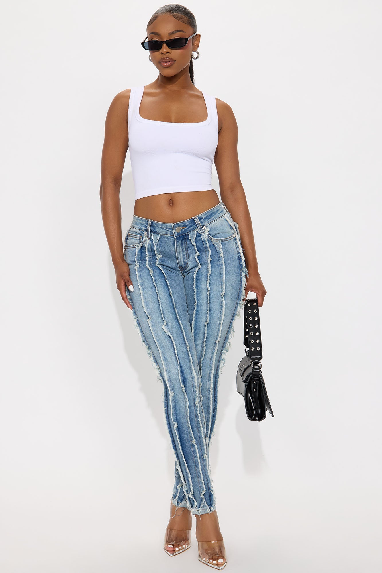 La Palma Low Rise Skinny Jeans - Medium Wash