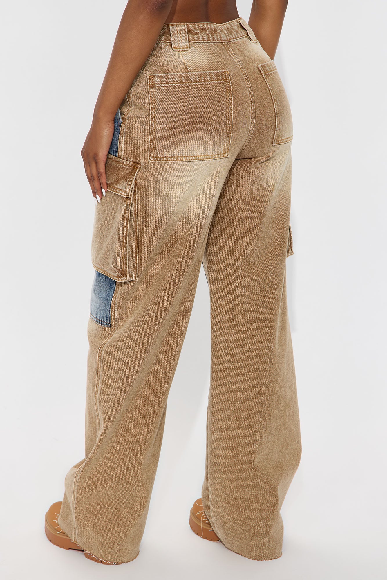 Sahara Cargo Straight Leg Jeans - Dark Wash