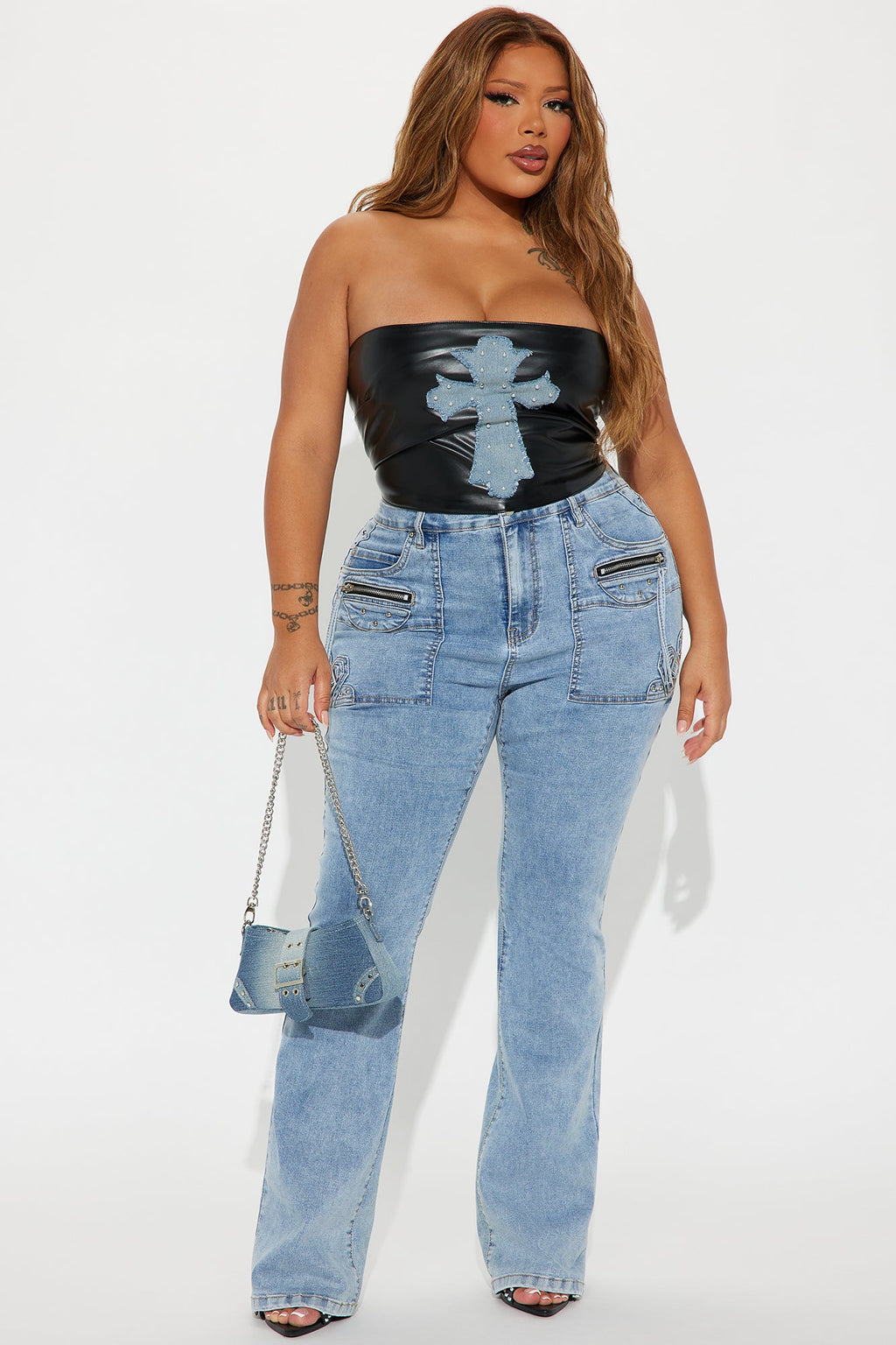 Get Through It Stretch Bootcut Jeans - Light Wash