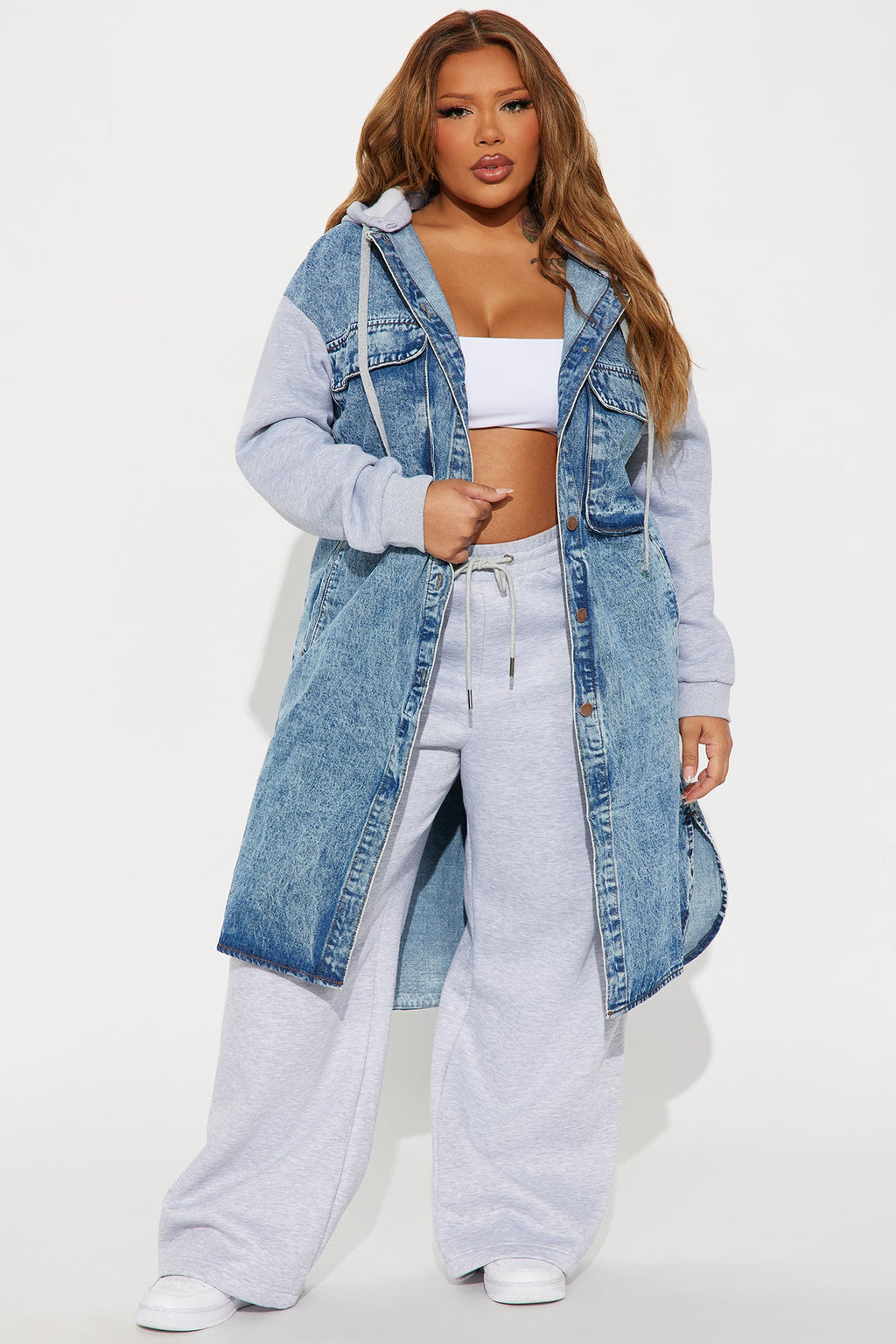 Millie Denim Coat - Medium Wash