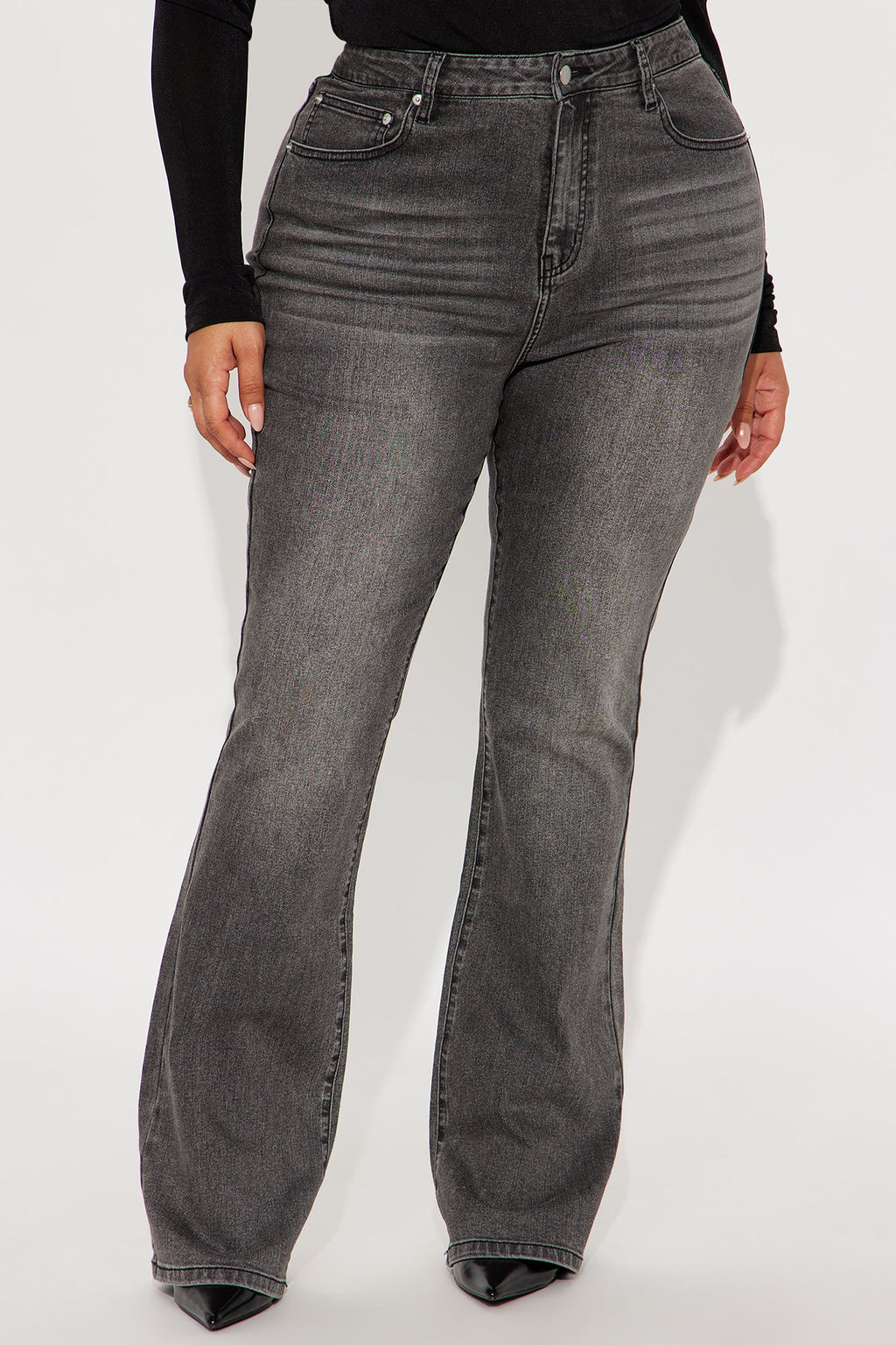Tessa High Rise Bootcut Jeans - Grey