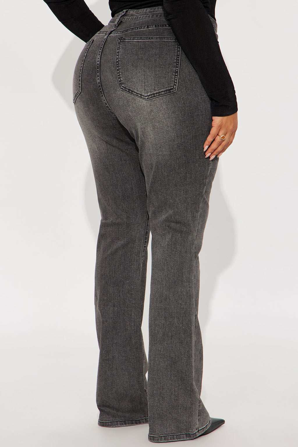 Tessa High Rise Bootcut Jeans - Grey