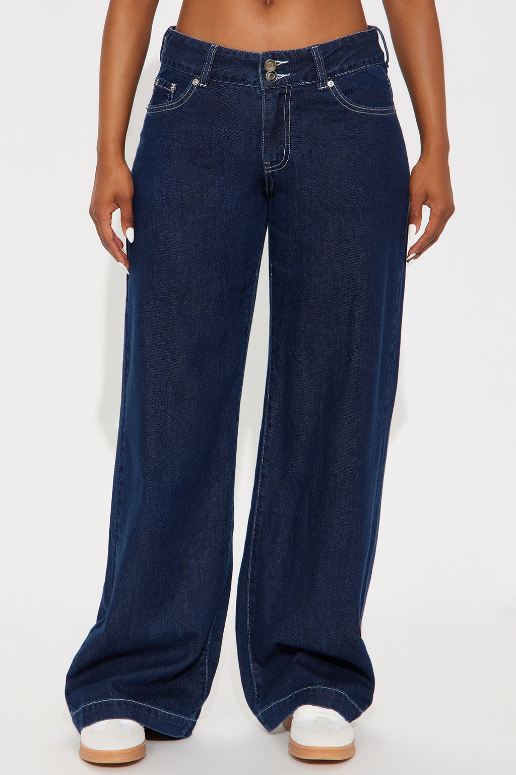 Legendary Low Rise Wide Leg Jeans - Dark Denim