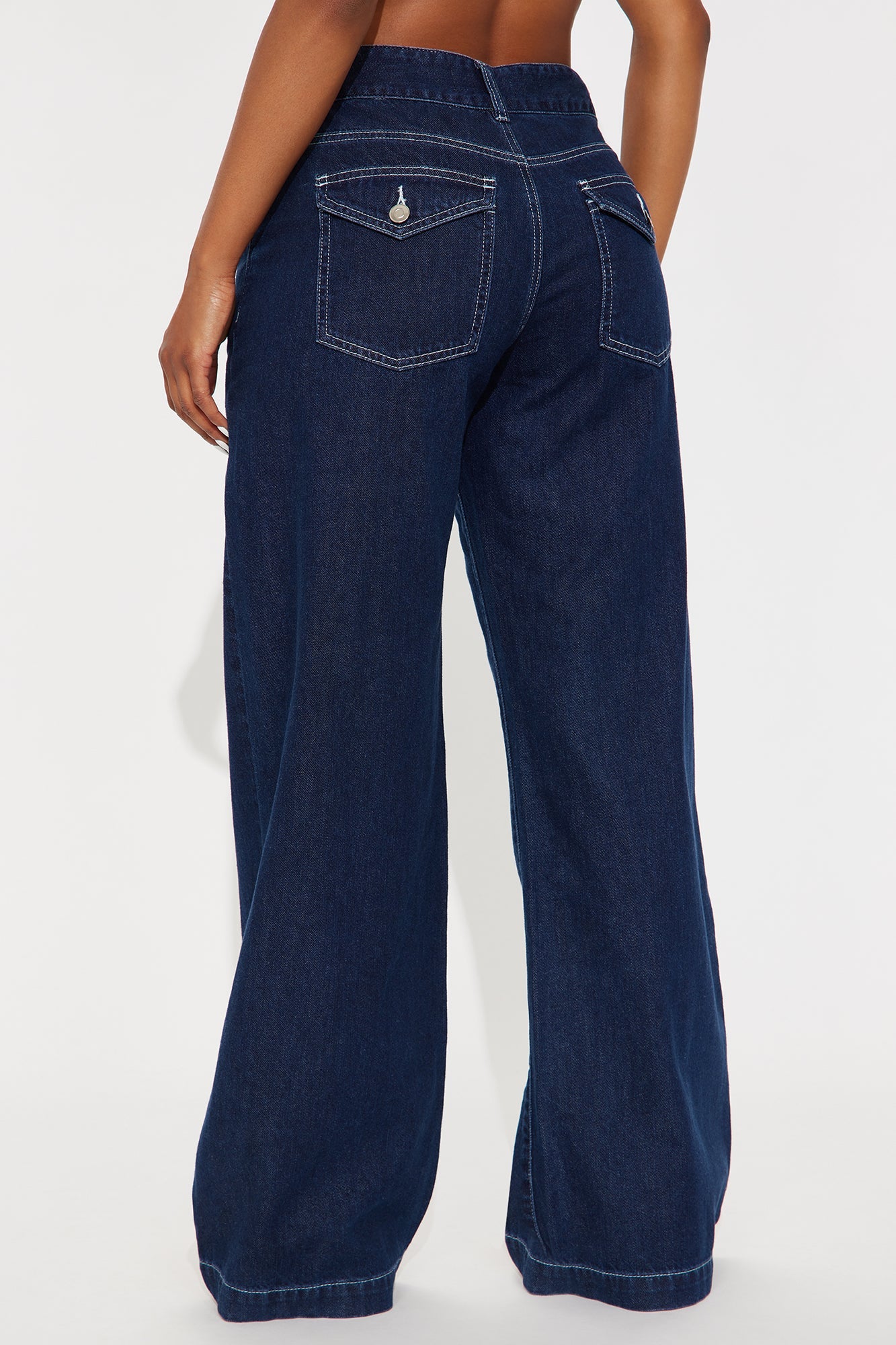 Legendary Low Rise Wide Leg Jeans - Dark Denim