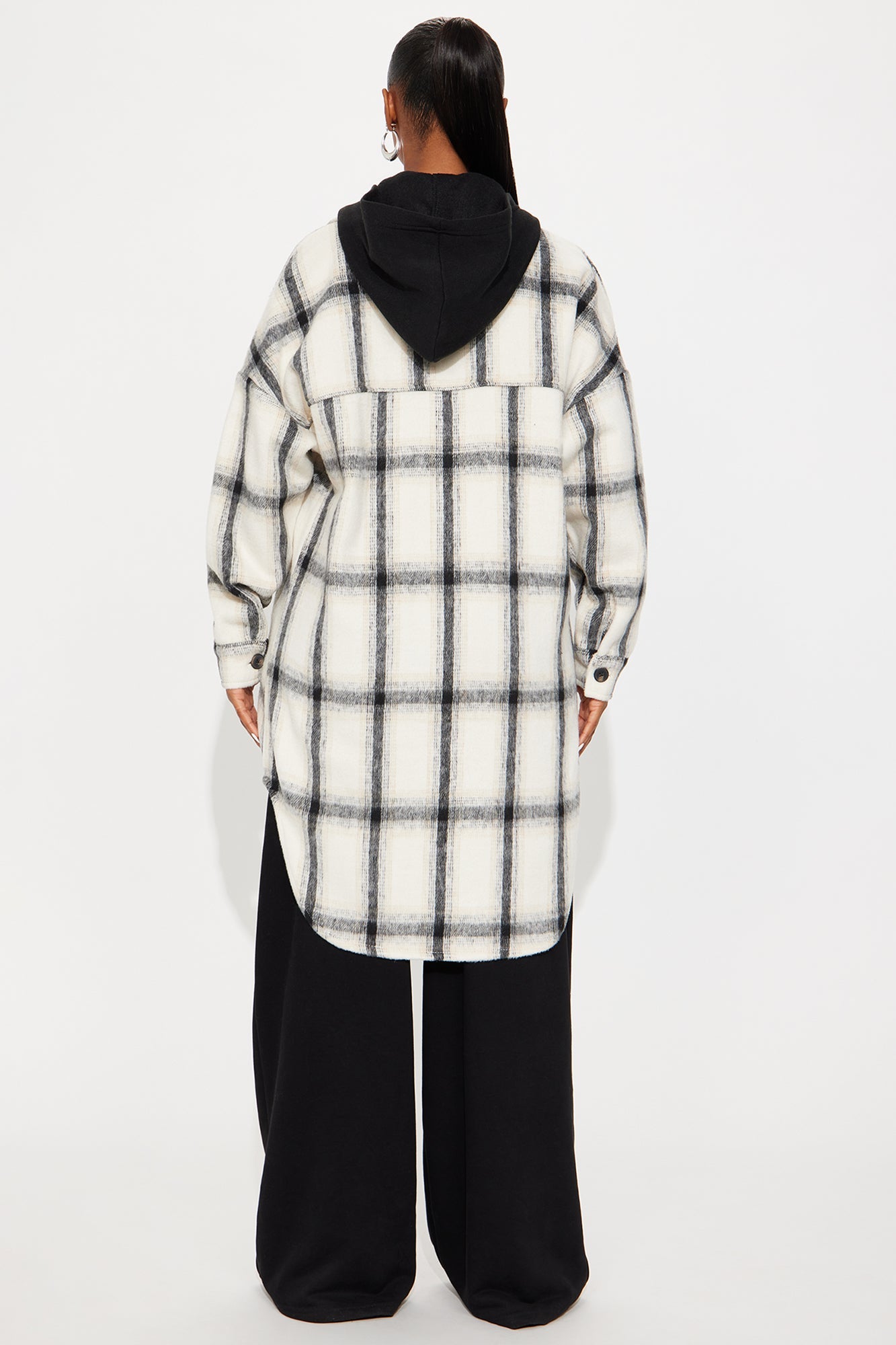 Cabin Trip Plaid Shacket - Cream/combo