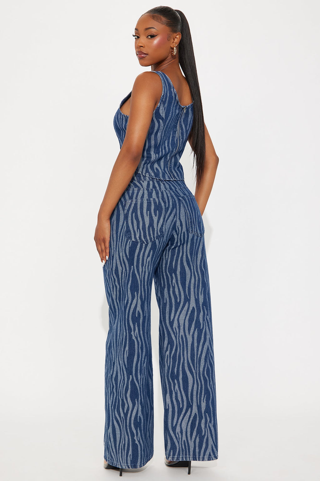 Kasey Denim Pant Set - Medium Wash