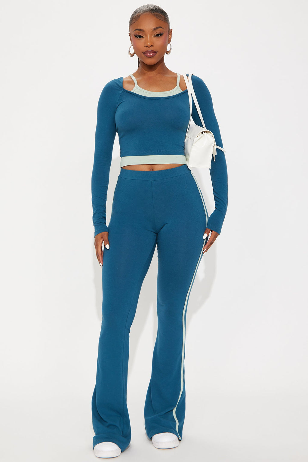 Double Up Pant Set - Teal/combo