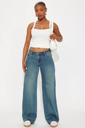 Westside Low Rise Wide Leg Jean - Vintage Wash