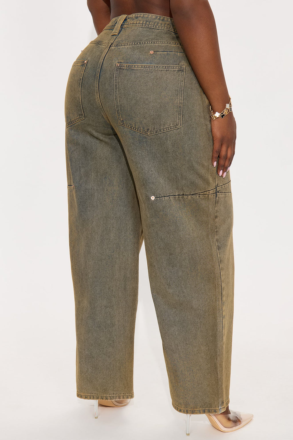 Spill The Tea Washed Straight Leg Jeans - Vintage Wash