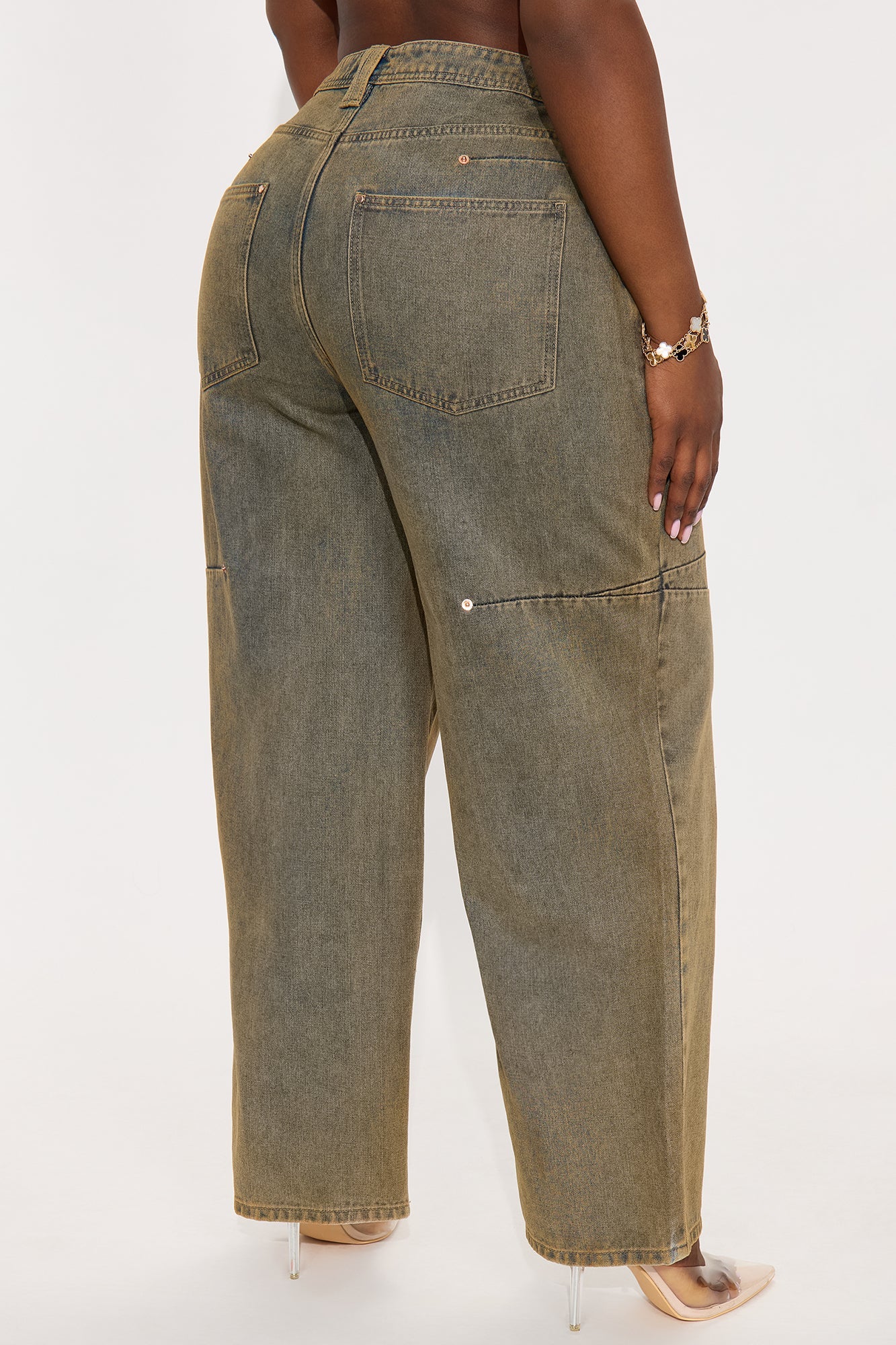 Spill The Tea Washed Straight Leg Jeans - Vintage Wash