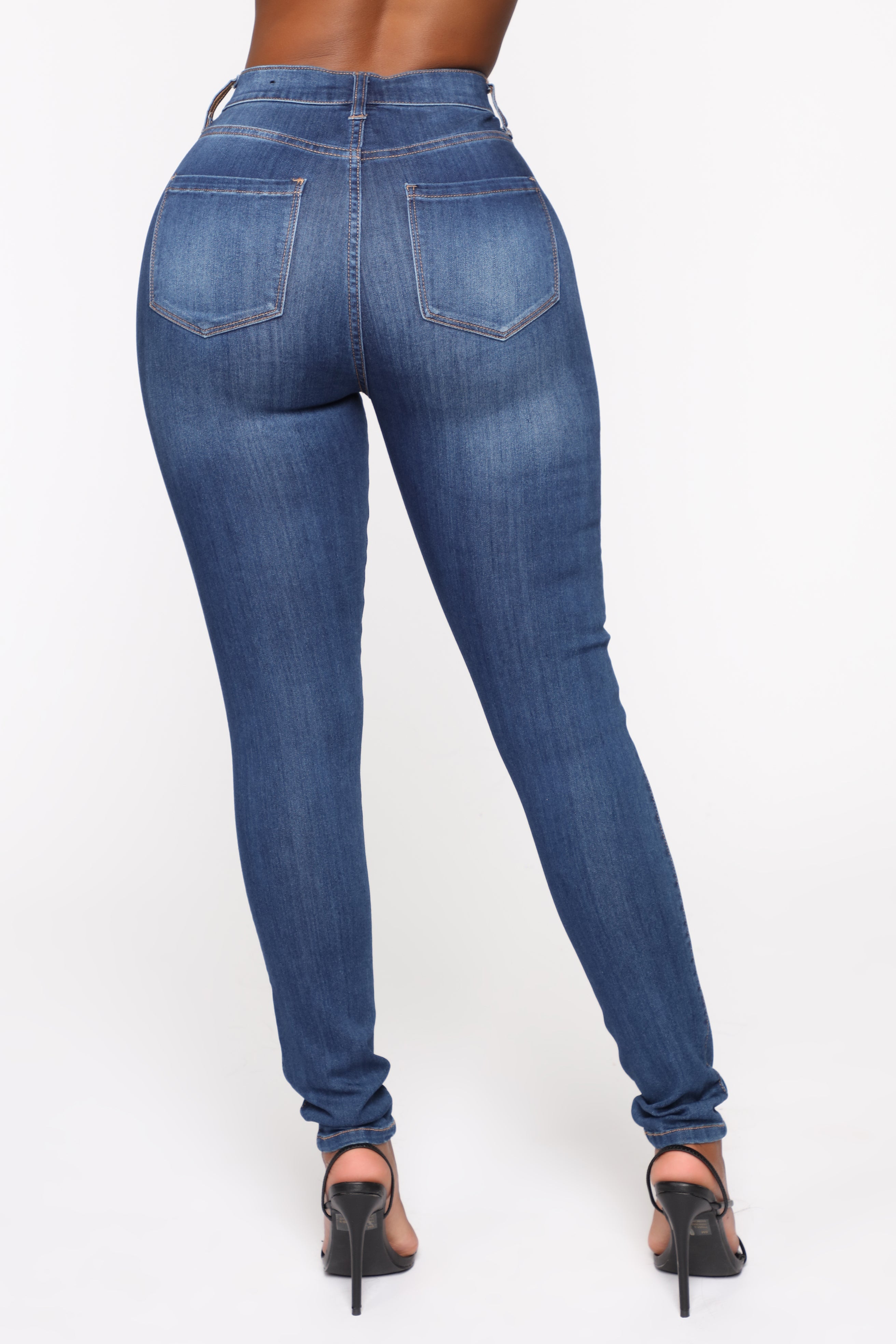 Curve Your Ways Skinny Jeans - Medium Blue Wash
