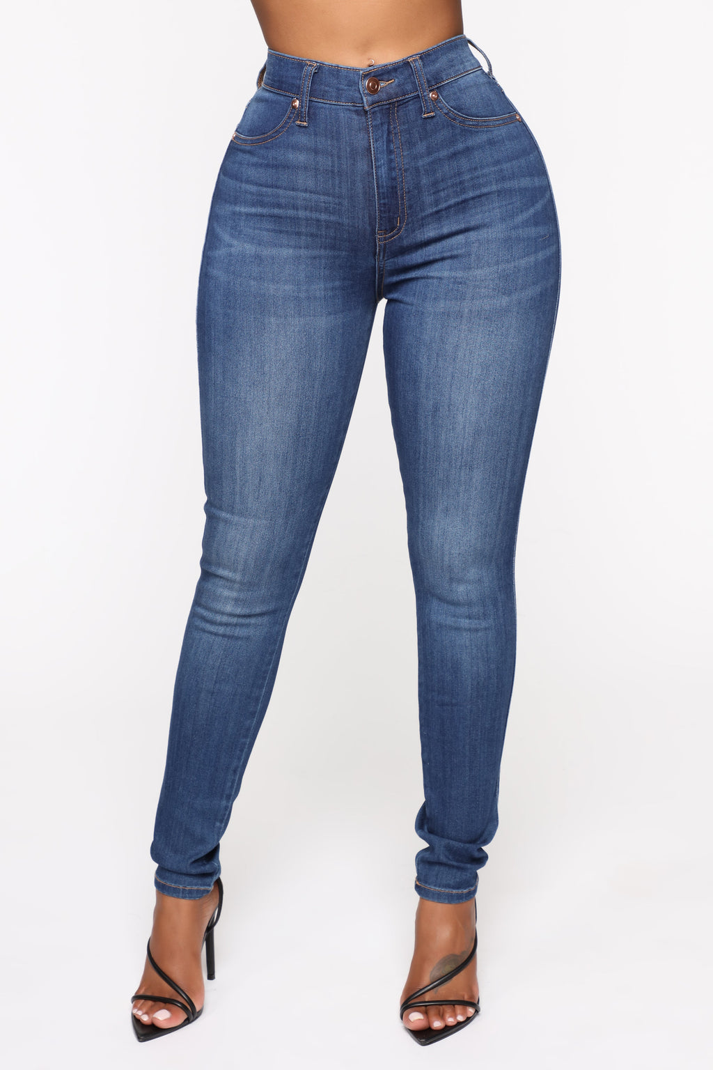 Curve Your Ways Skinny Jeans - Medium Blue Wash