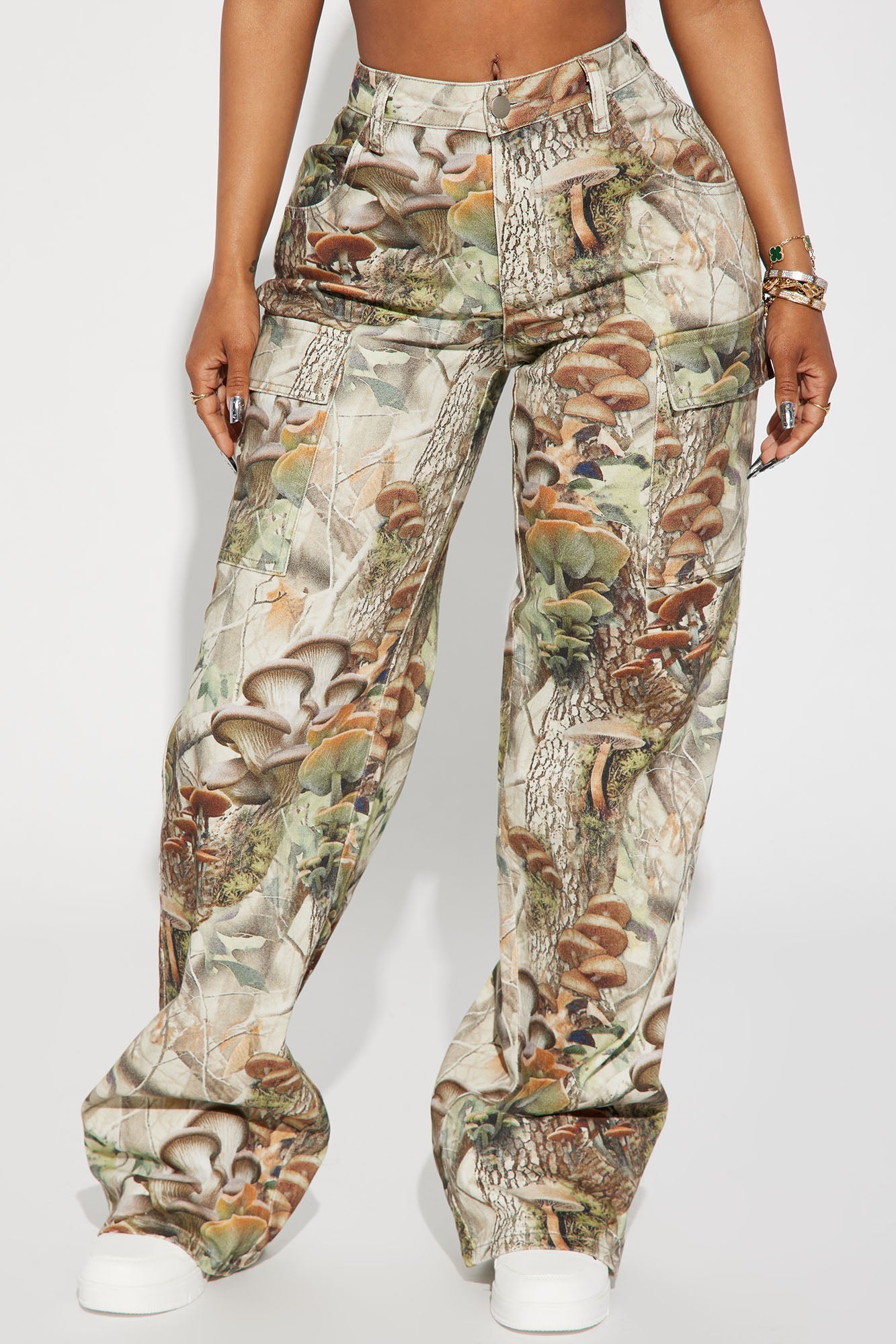 Weekend Trip Camo Stretch Cargo Jean - Taupe/combo