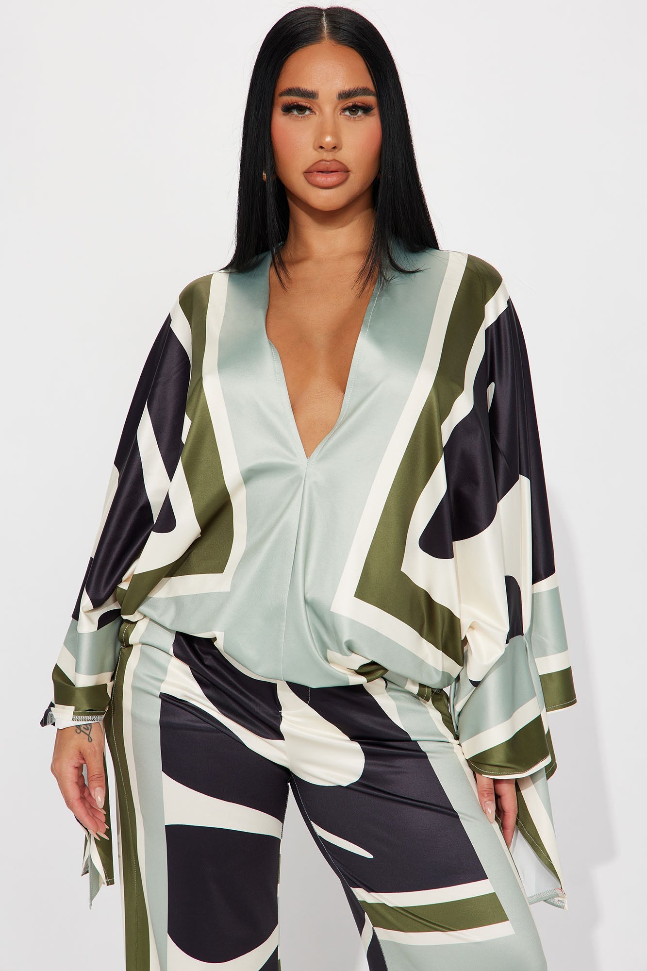 Missed You Pant Set - Sage/combo