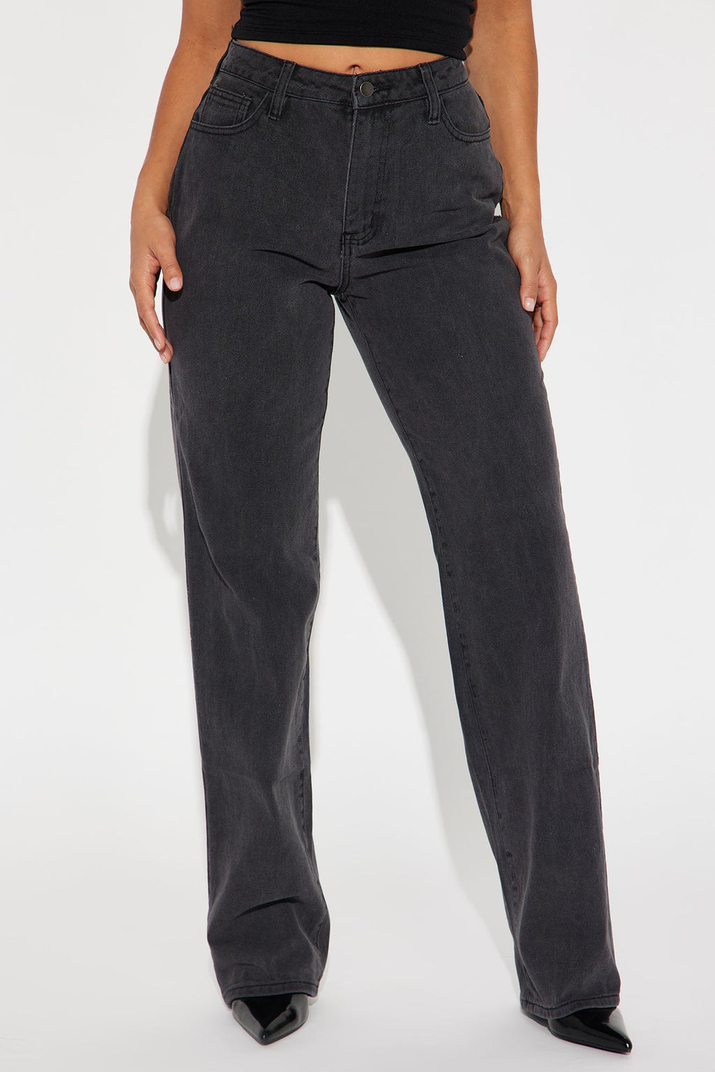 Tall Get It Straight Slouch Fit Jeans - Black