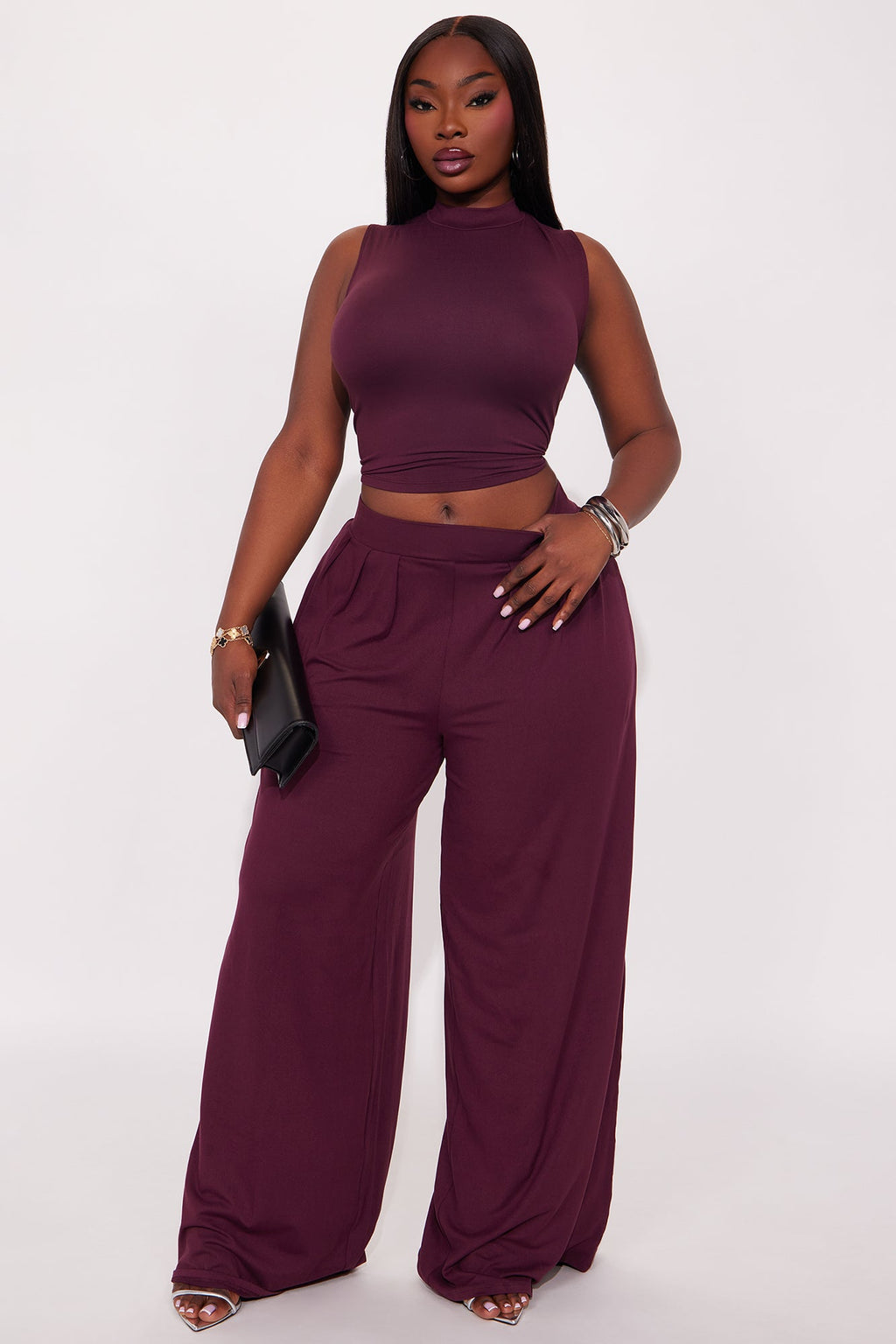 Endless Moment Pant Set - Eggplant