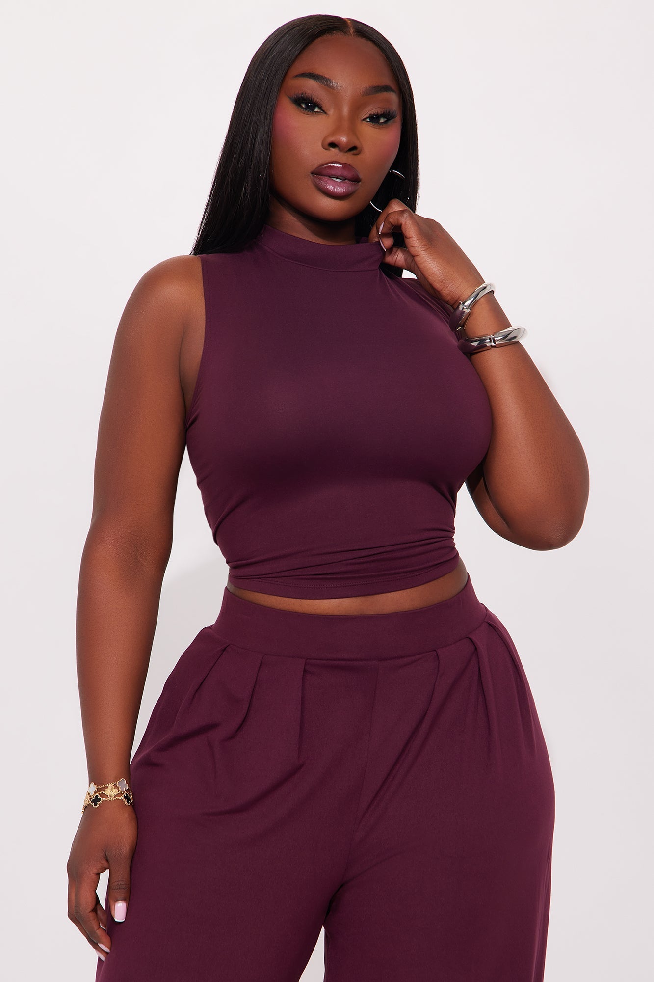 Endless Moment Pant Set - Eggplant