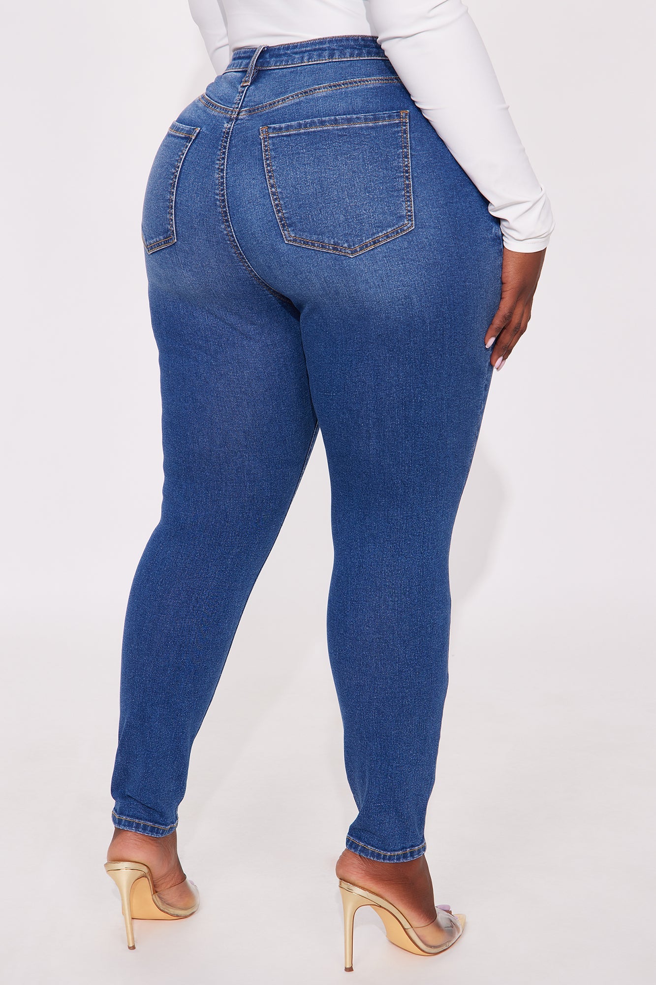 Sleek Fit Mid Rise Skinny Jean - Medium Wash