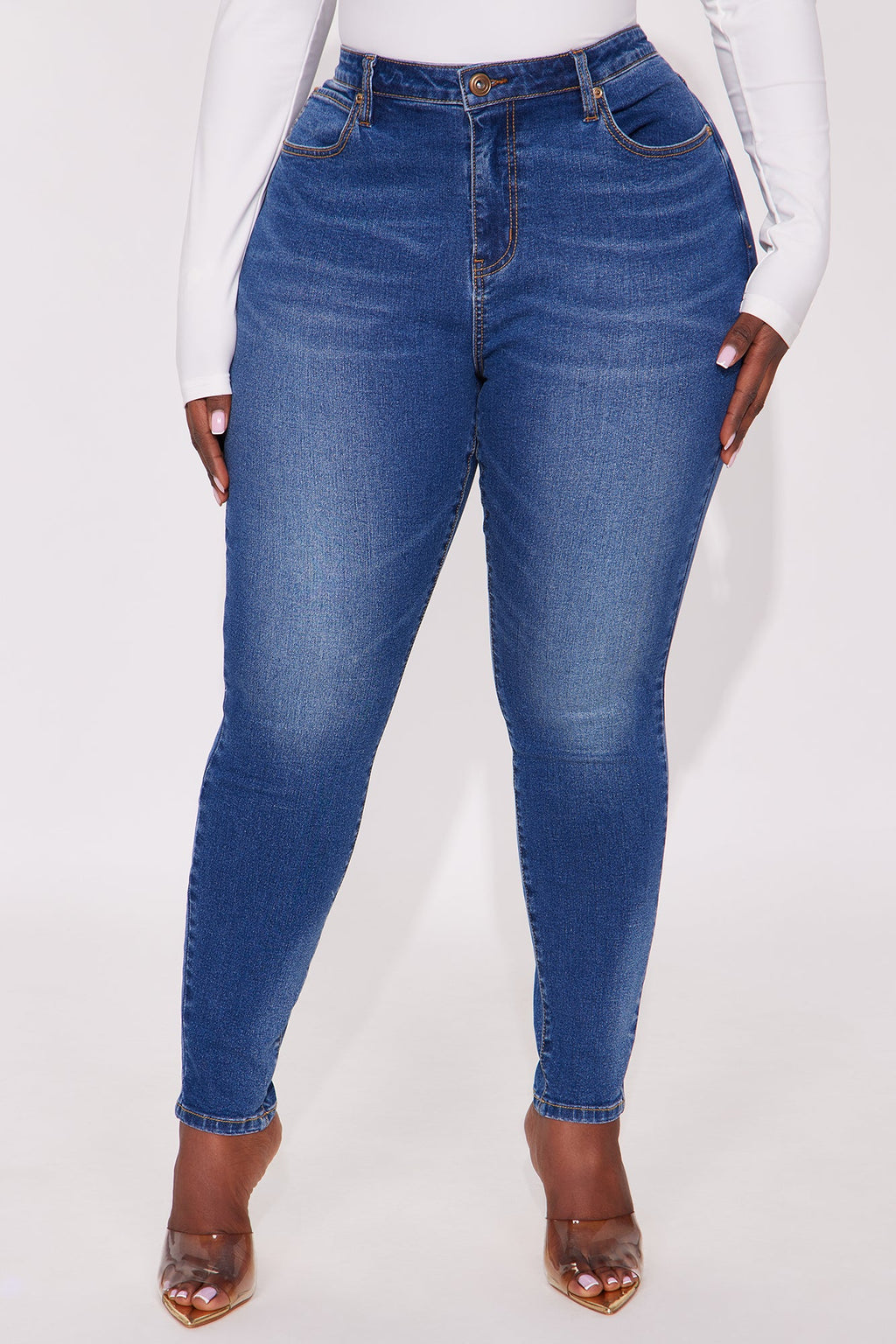 Sleek Fit Mid Rise Skinny Jean - Medium Wash