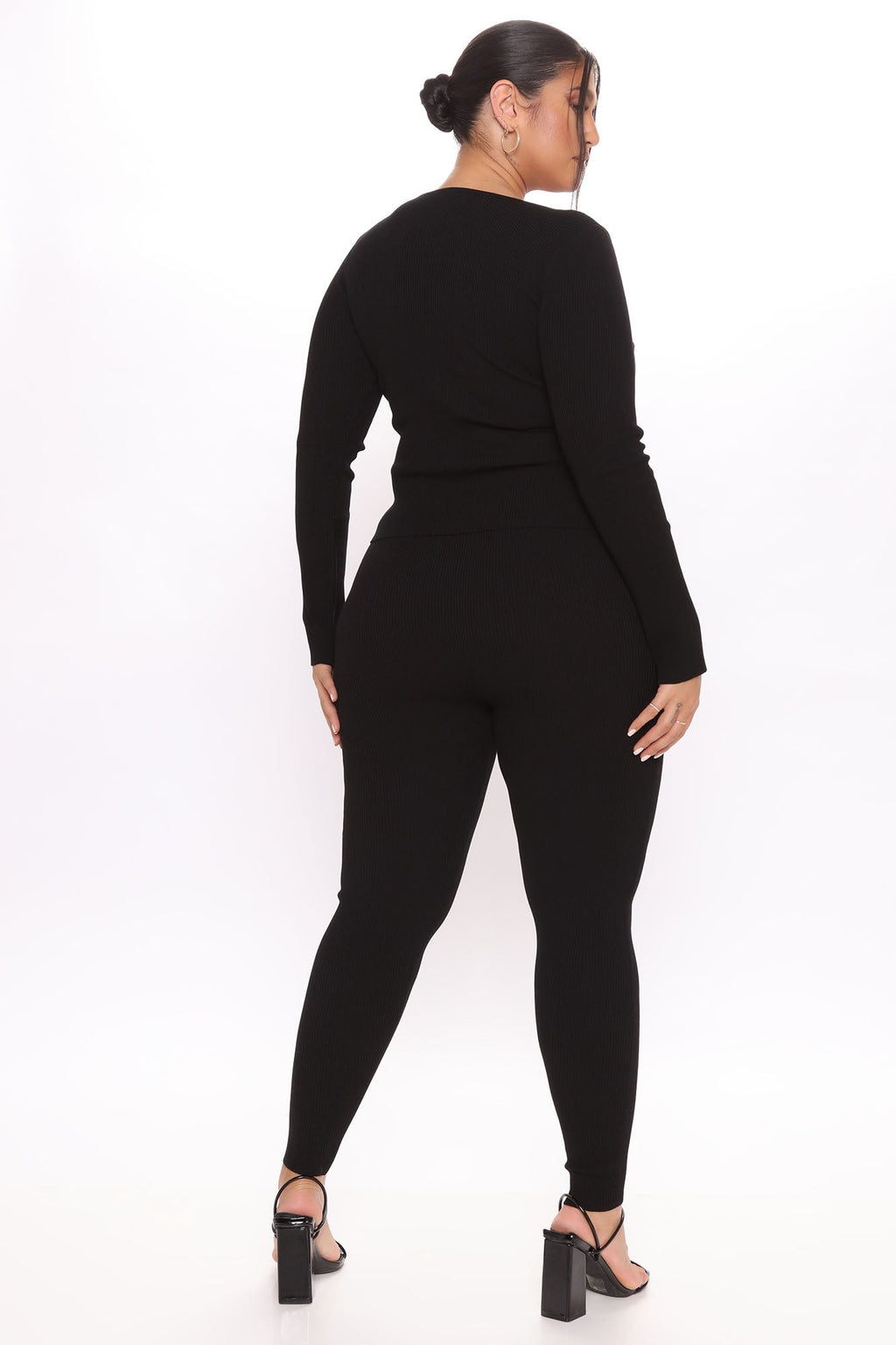 Wrong Way Sweater Pant Set - Black