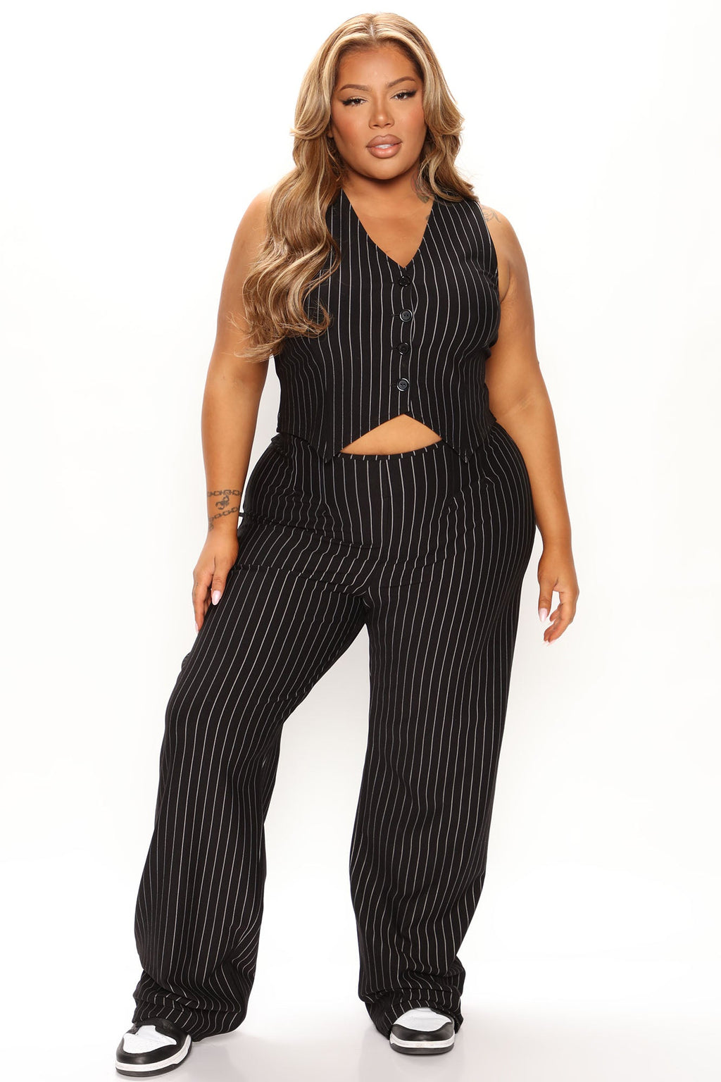 Julia Vest Pant Set - Black