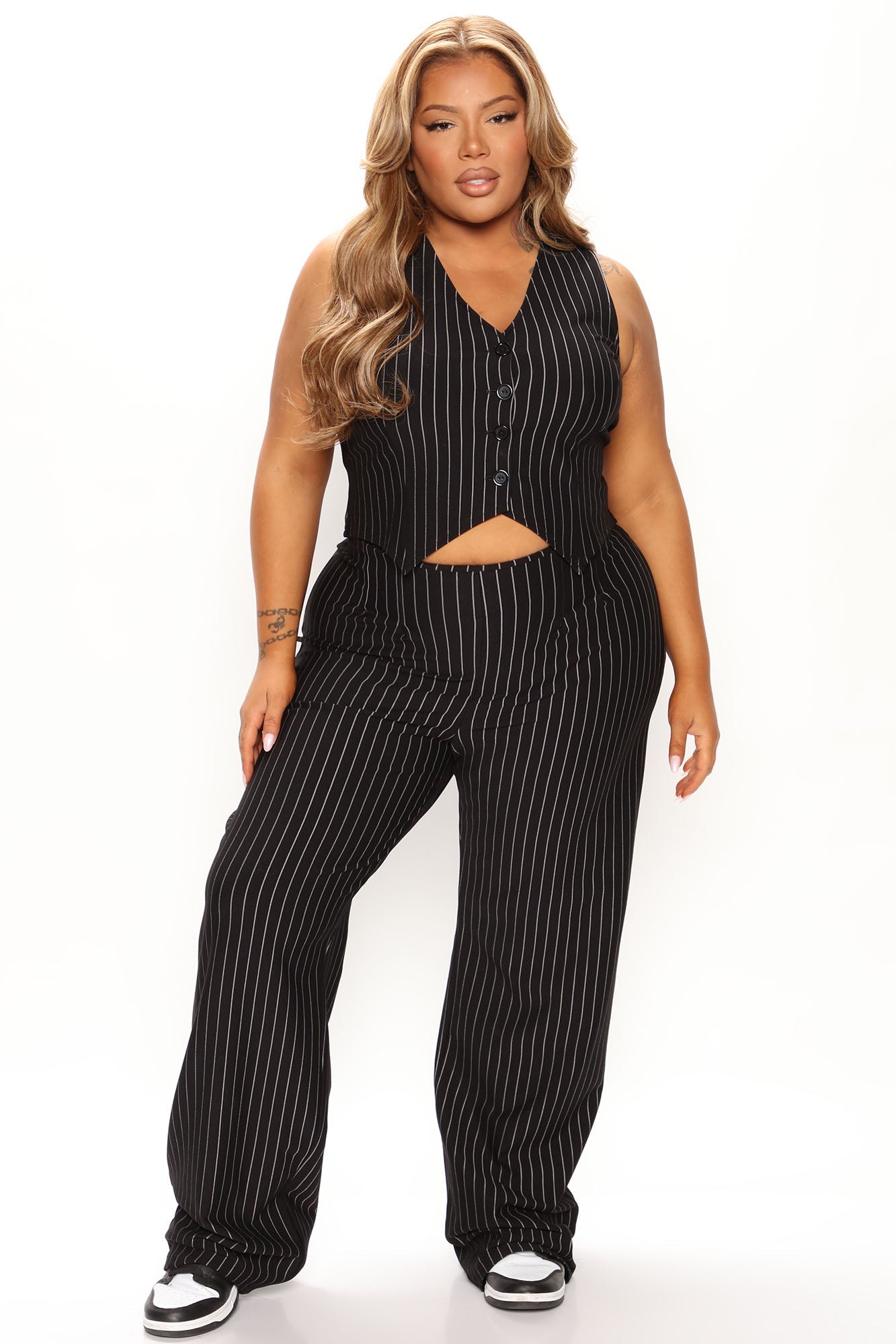 Julia Vest Pant Set - Black