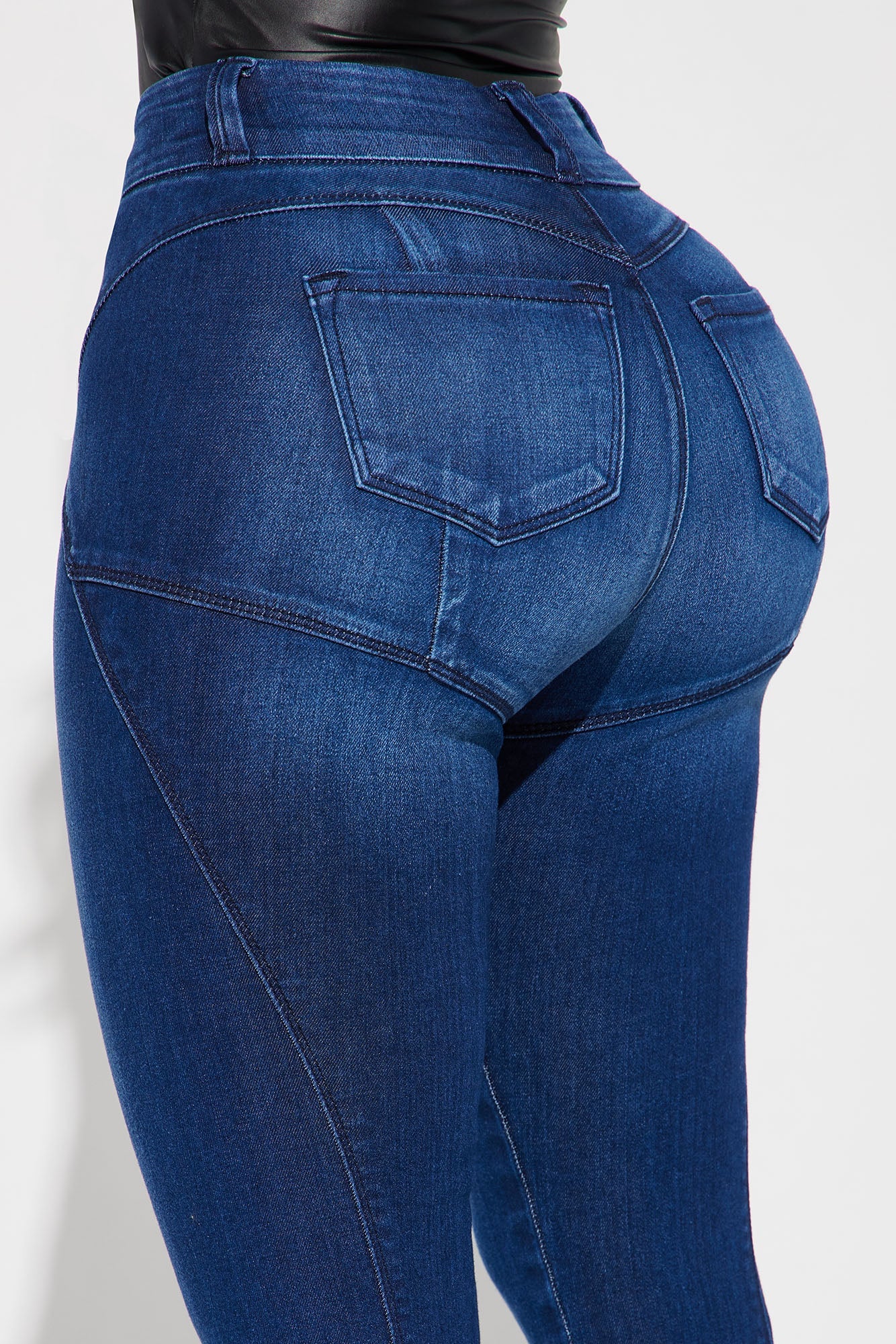 Booty So Good Moto Stretch Skinny Jeans - Dark Wash