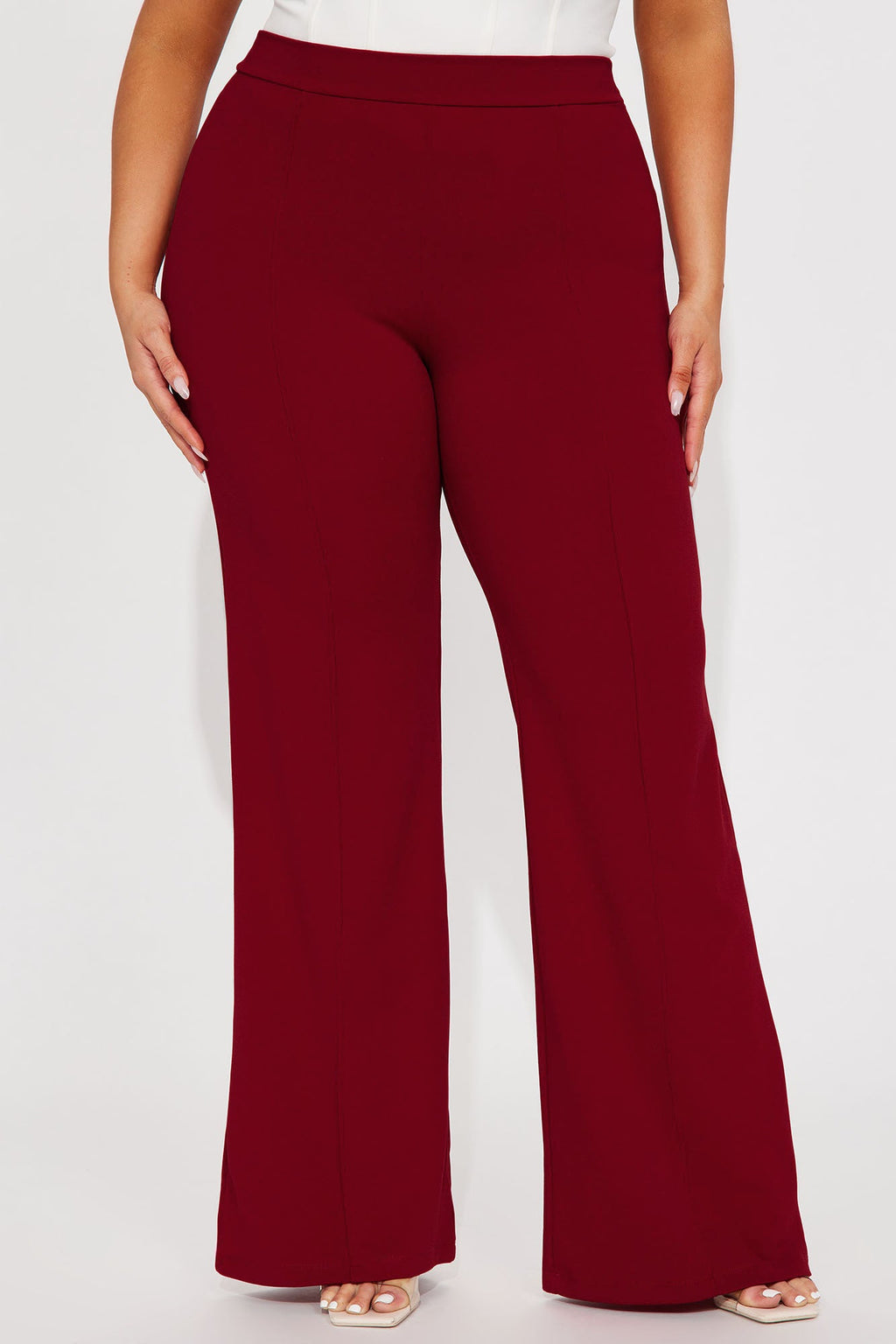Victoria High Waisted Dress Pants - Red
