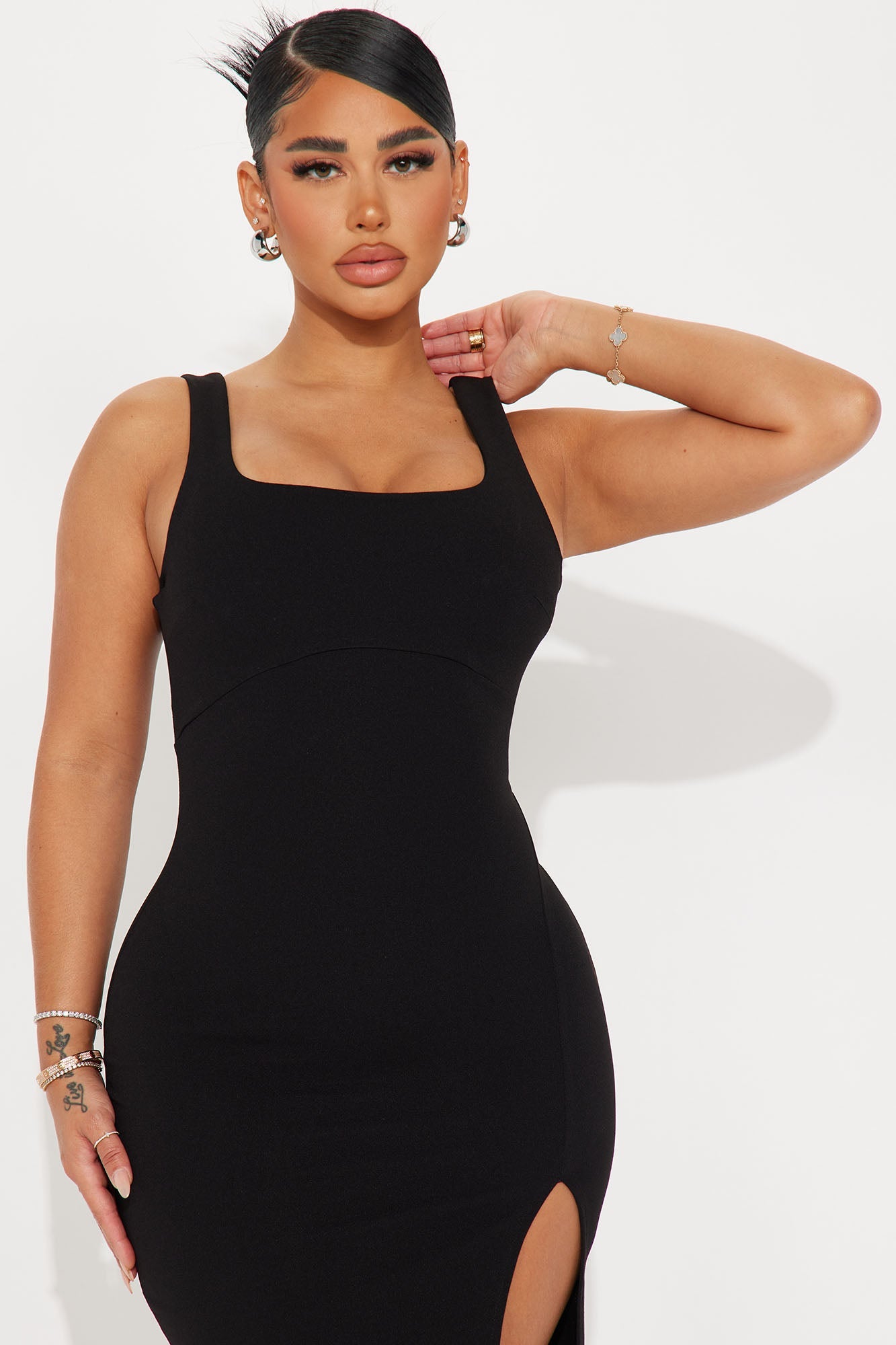 Valentina Midi Dress - Black