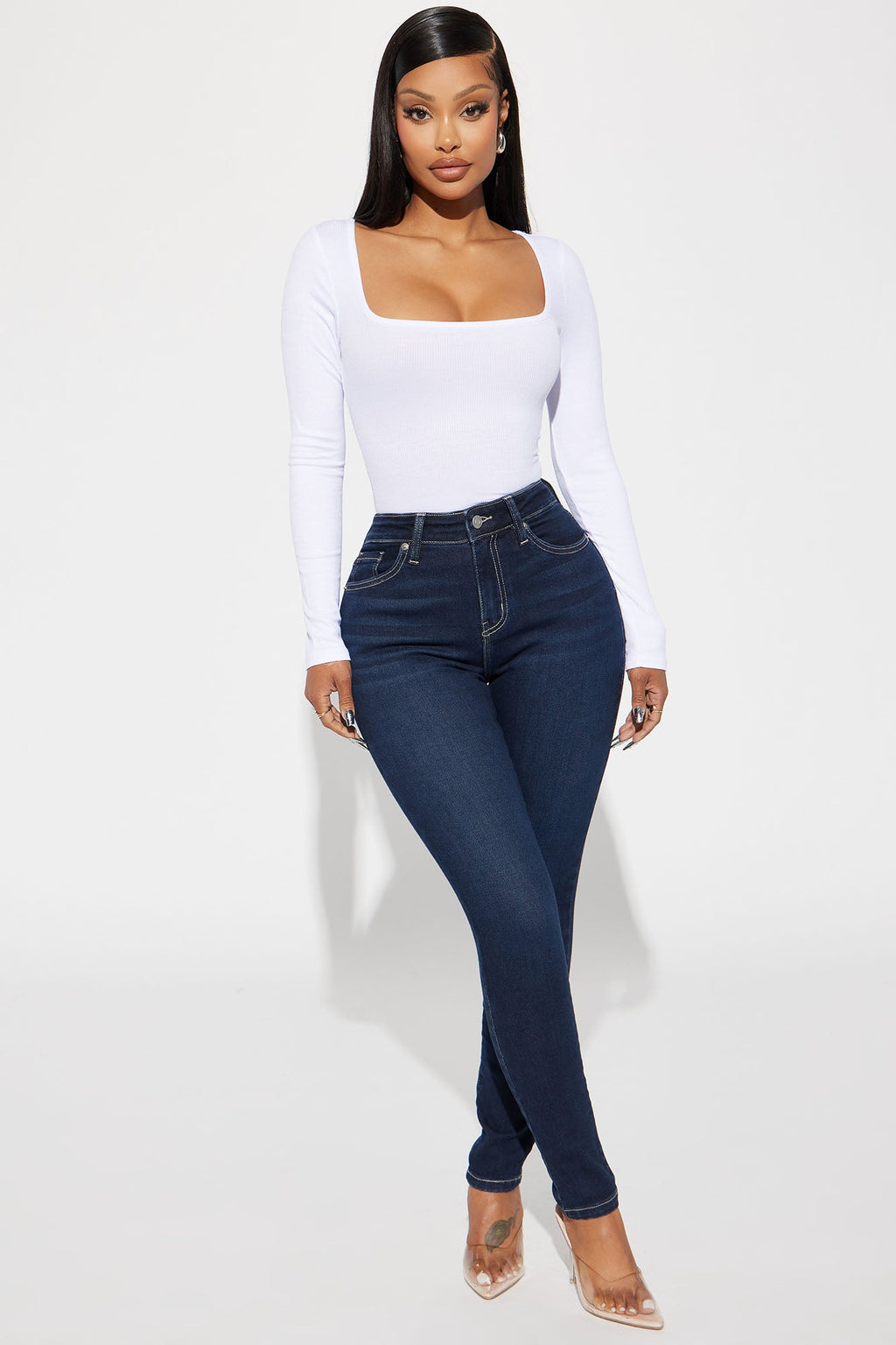 Issa Ribbed Top - White
