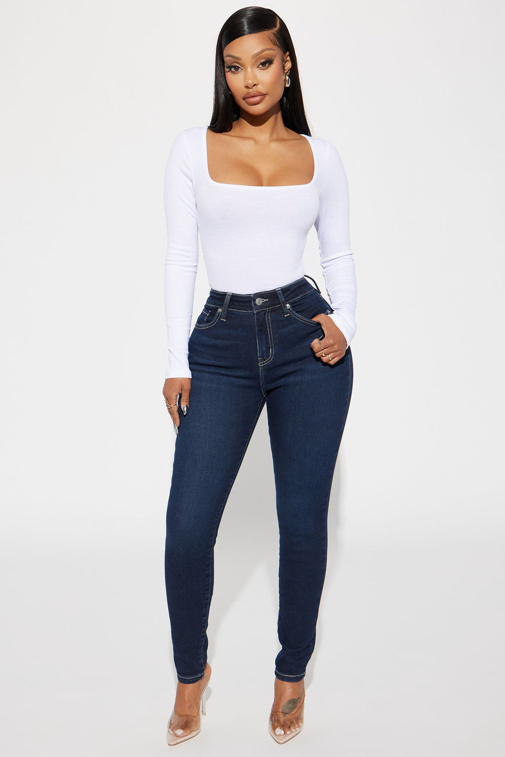 Just Right Sculpting Stretch Skinny Jeans - Dark Wash