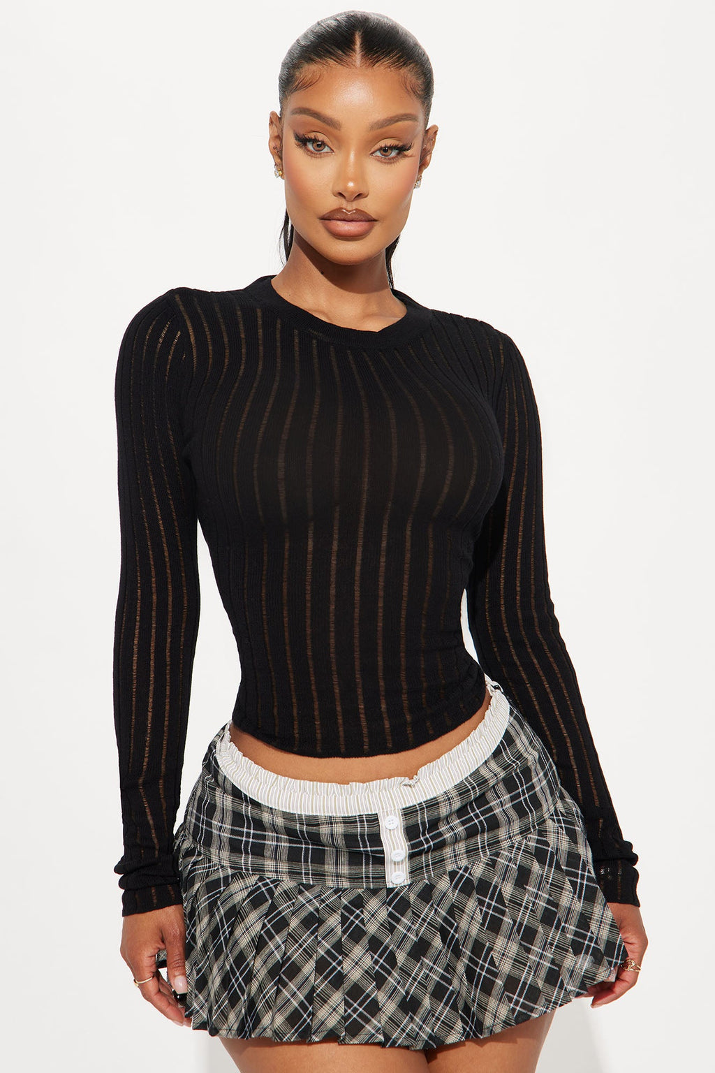 See Through You Sweater - Black