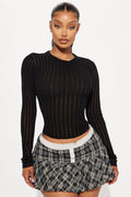 See Through You Sweater - Black