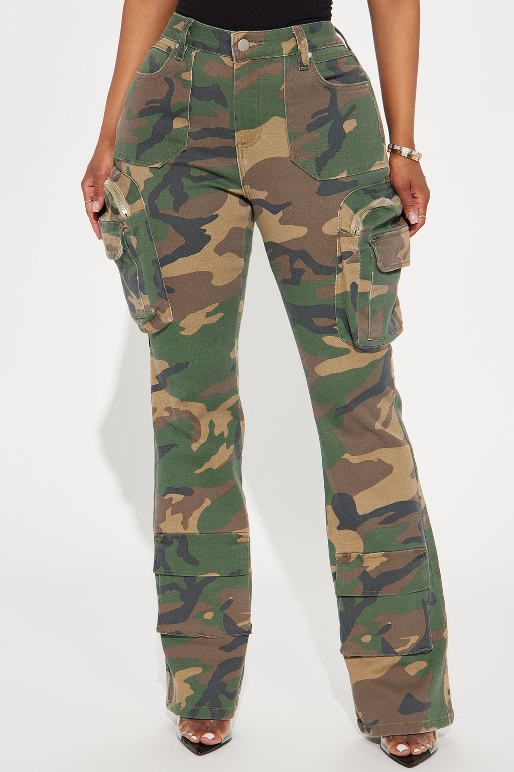 Staying True Bootcut Camo Pant - Olive/combo