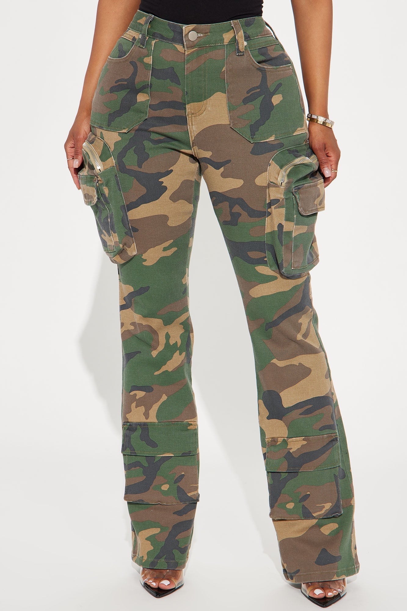 Staying True Bootcut Camo Pant - Olive/combo