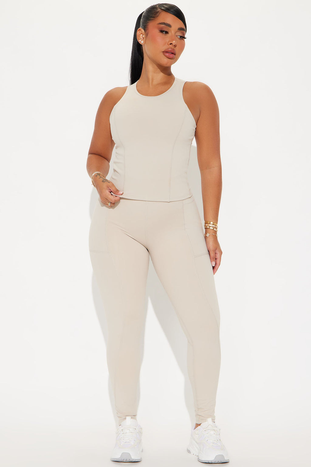 Hill Hiker Super Soft Active Legging - Taupe