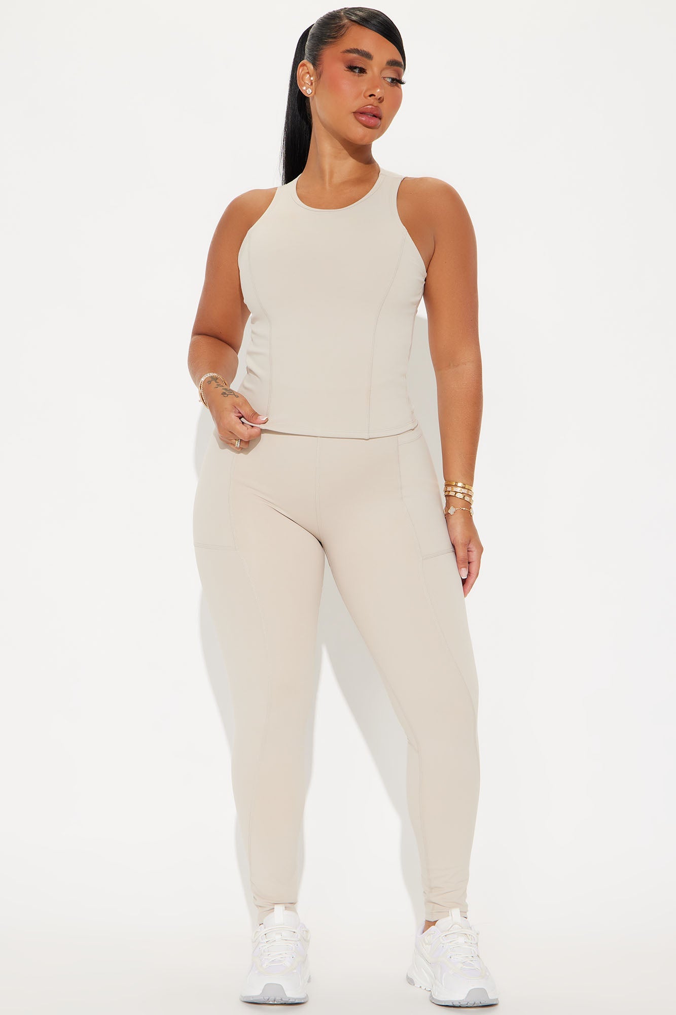 Hill Hiker Super Soft Active Legging - Taupe