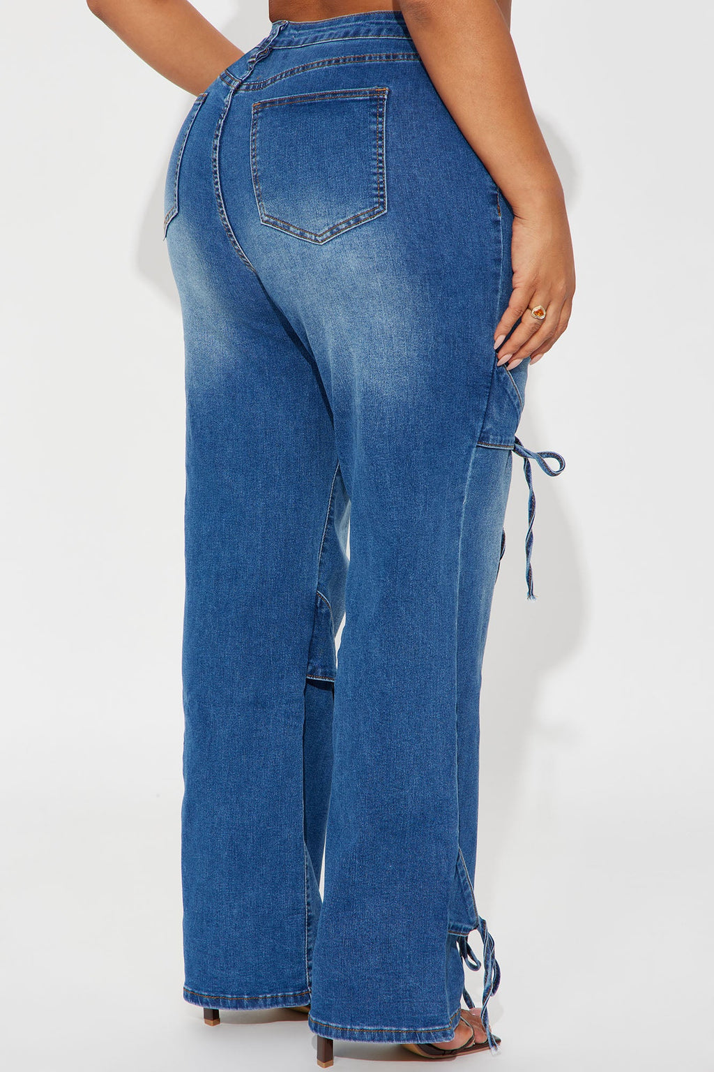 Let's Wrap It Up Bow Straight Leg Jeans - Medium Wash