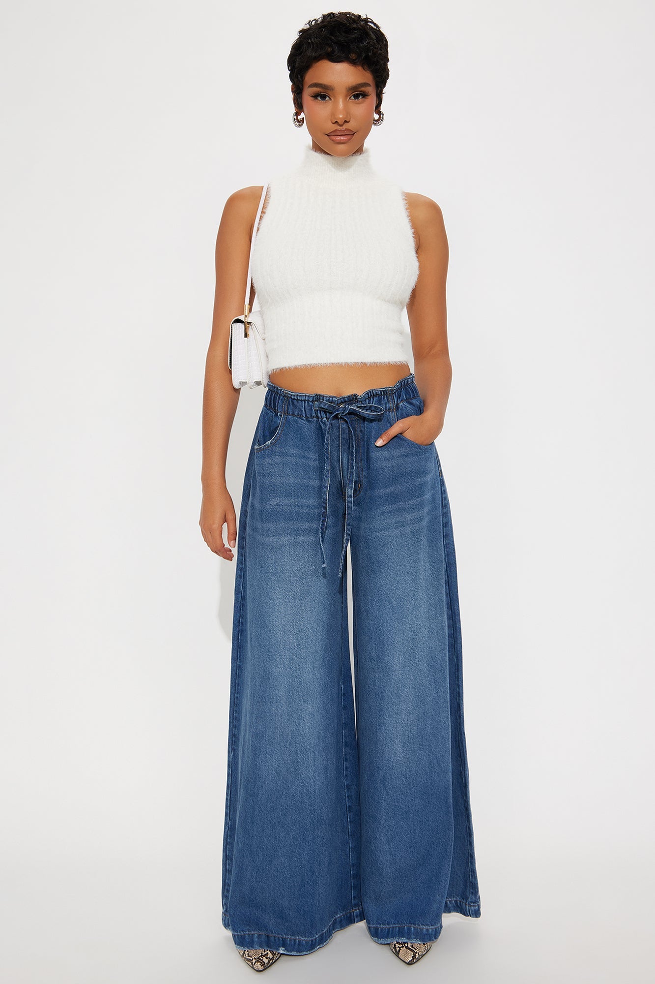 Brunswick Drapey Jeans - Dark Wash