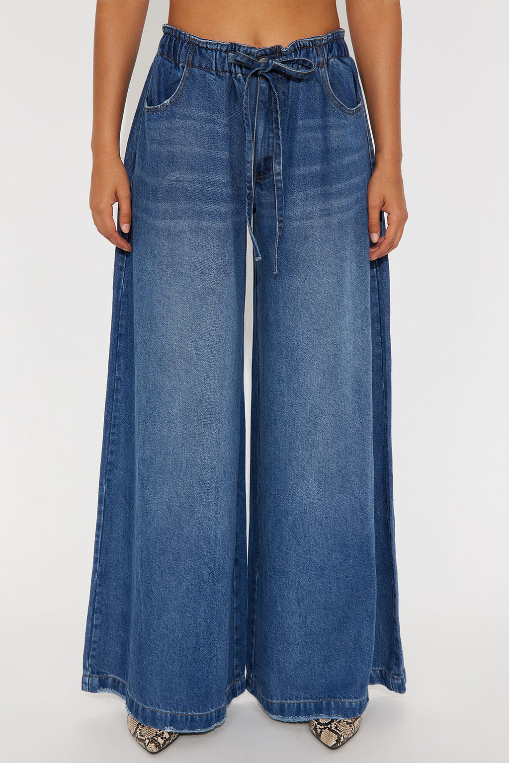 Brunswick Drapey Jeans - Dark Wash