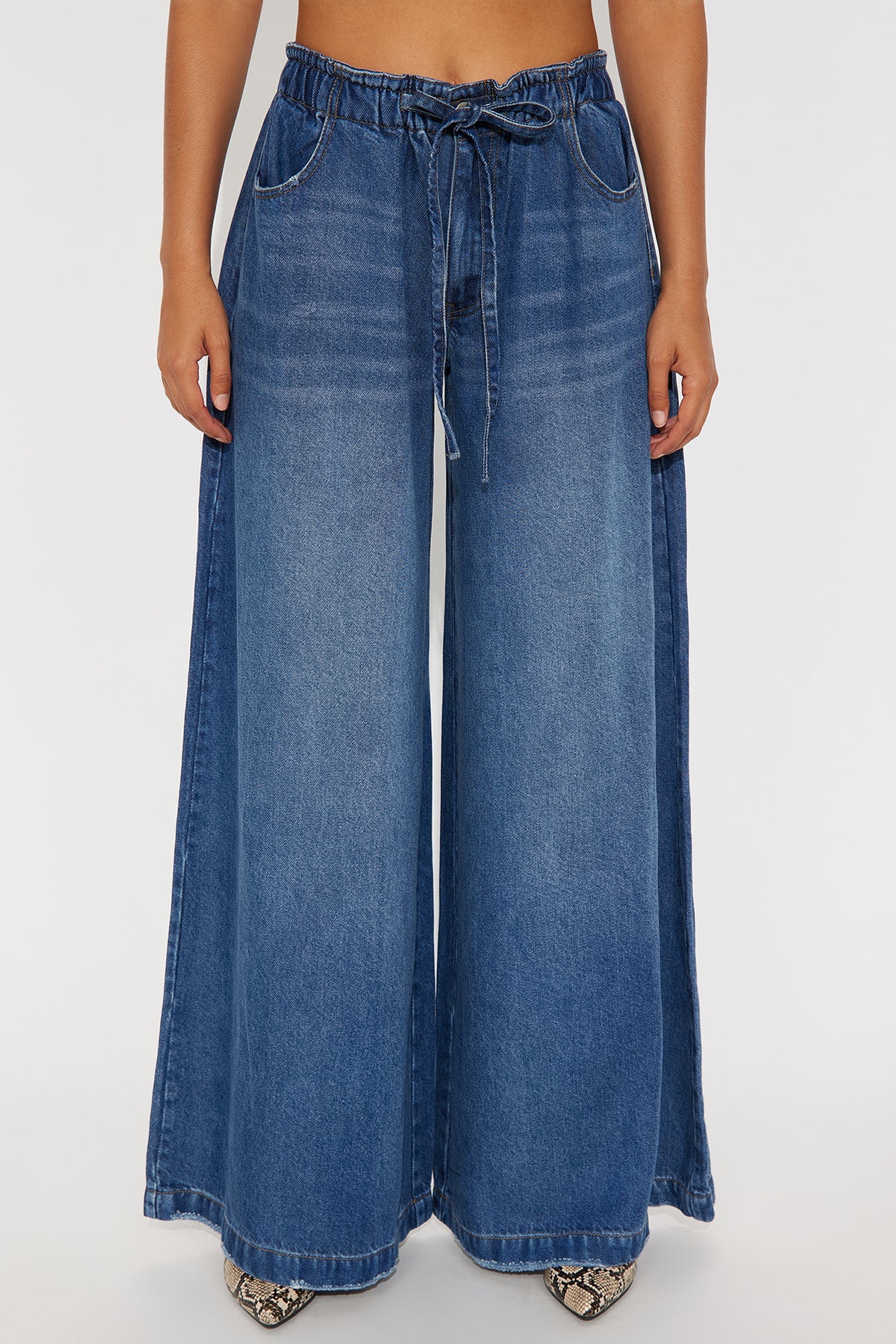 Brunswick Drapey Jeans - Dark Wash