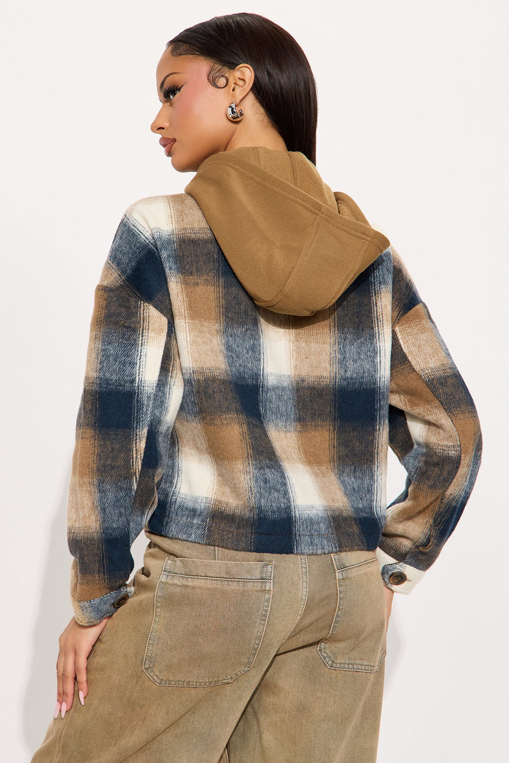 Cabin Comfort Plaid Shacket - Black/combo