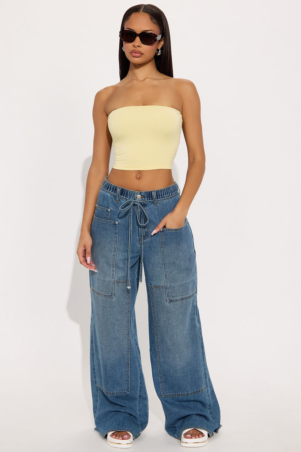 Going Everywhere Wide Leg Jeans - Medium Wash
